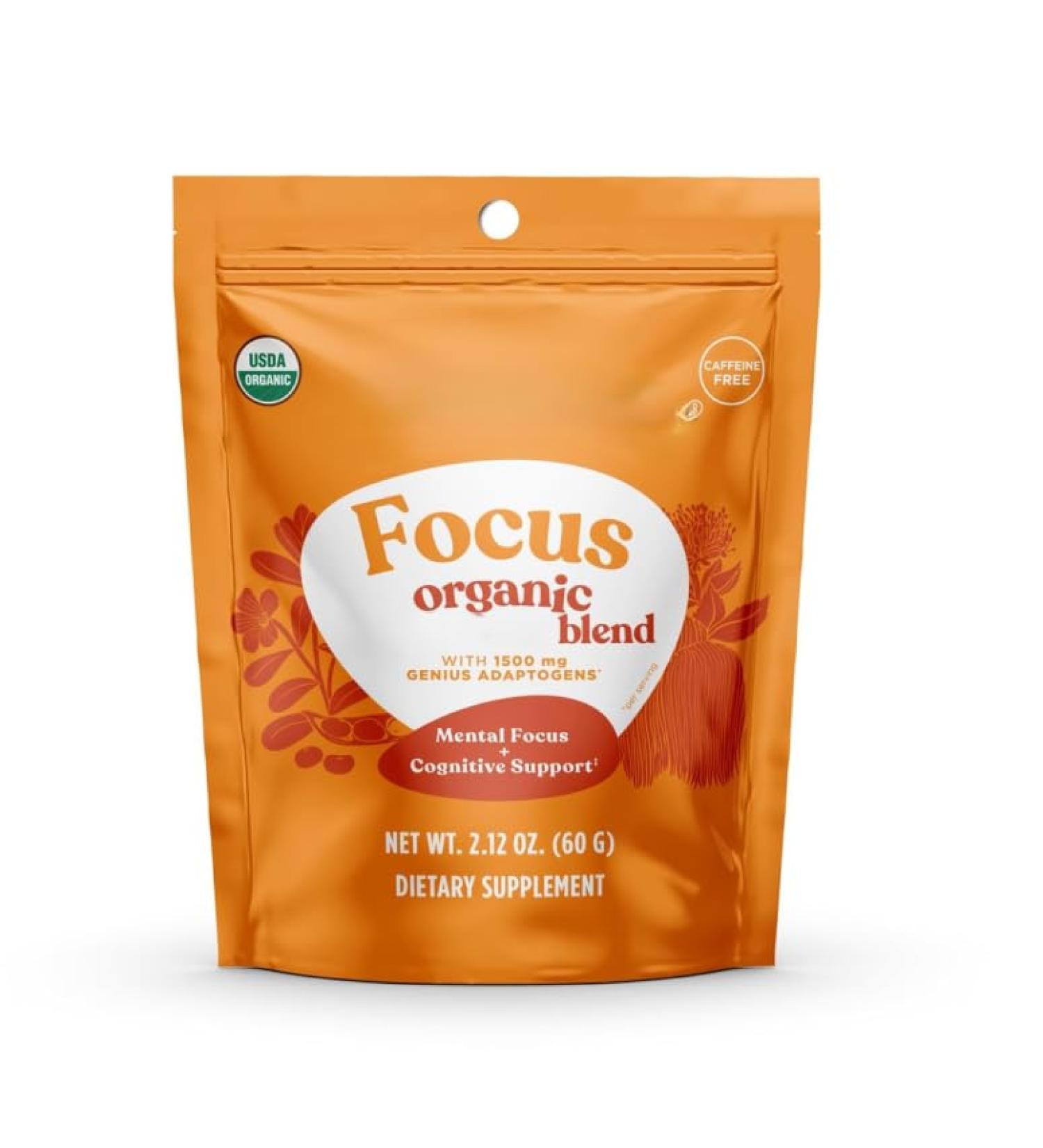 Lion's Mane Powder Organic Concentration and Cognition Supplement Sugar Free Gluten Free 60g - Buy Online on GoSupps.com