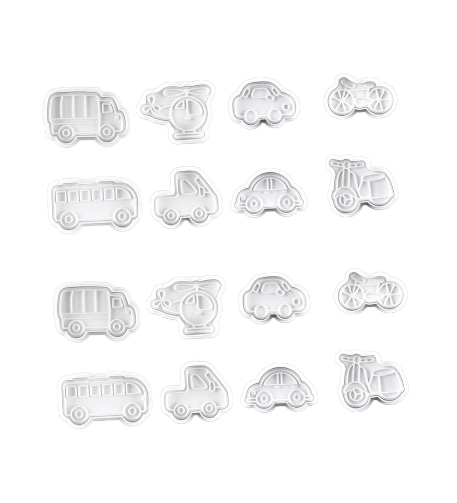 Alipis 16 Pcs Vehicle Biscuit Mold Complementary Food Accessories 7X4X0.5CMx2pcs Assorted Colorx2pcs - Buy Online on GoSupps.com