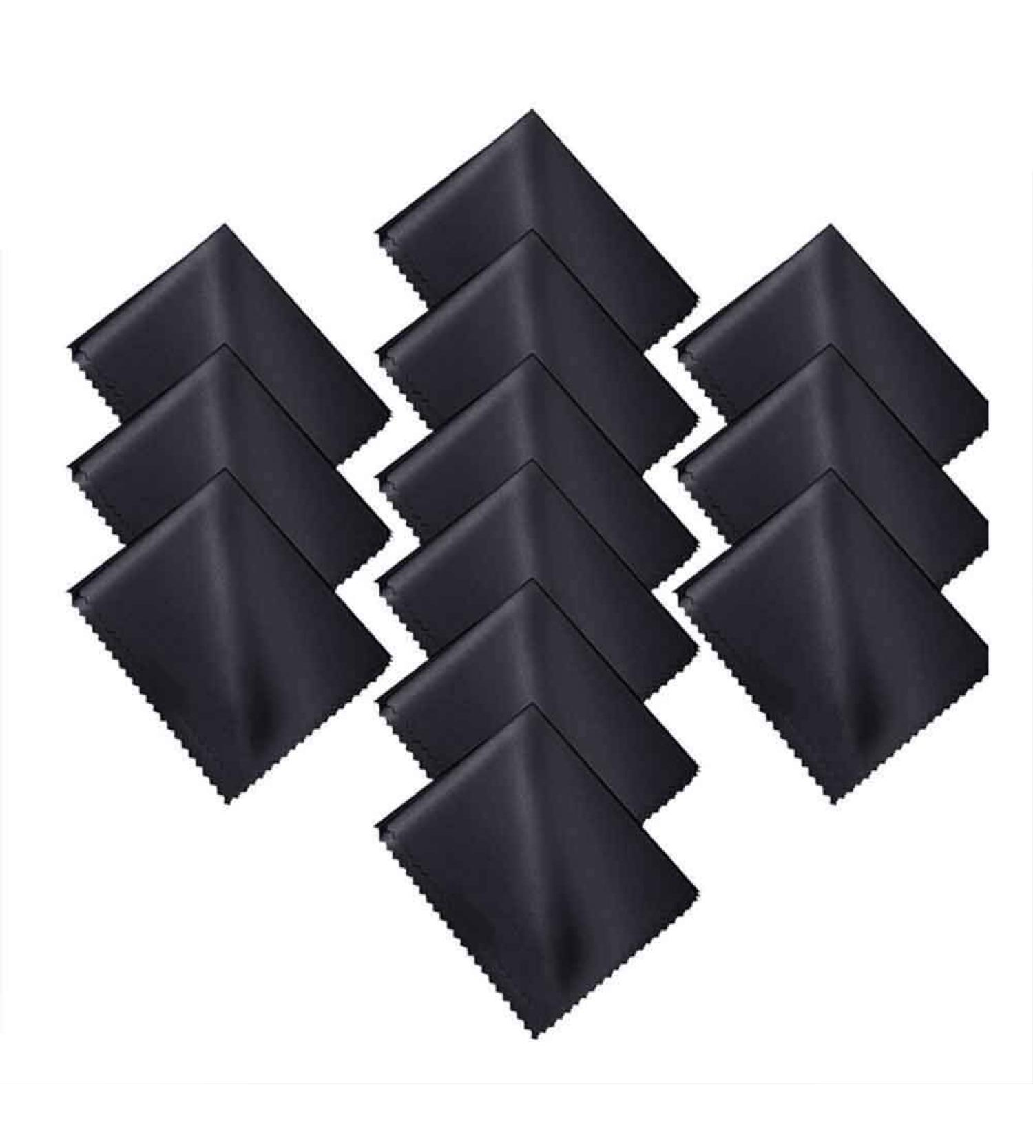 Premium Microfiber Cleaning Cloths - 12 Pack for Glasses Lenses Screens & Electronics | Best Eyeglass Cleaner - Buy Online on GoSupps.com