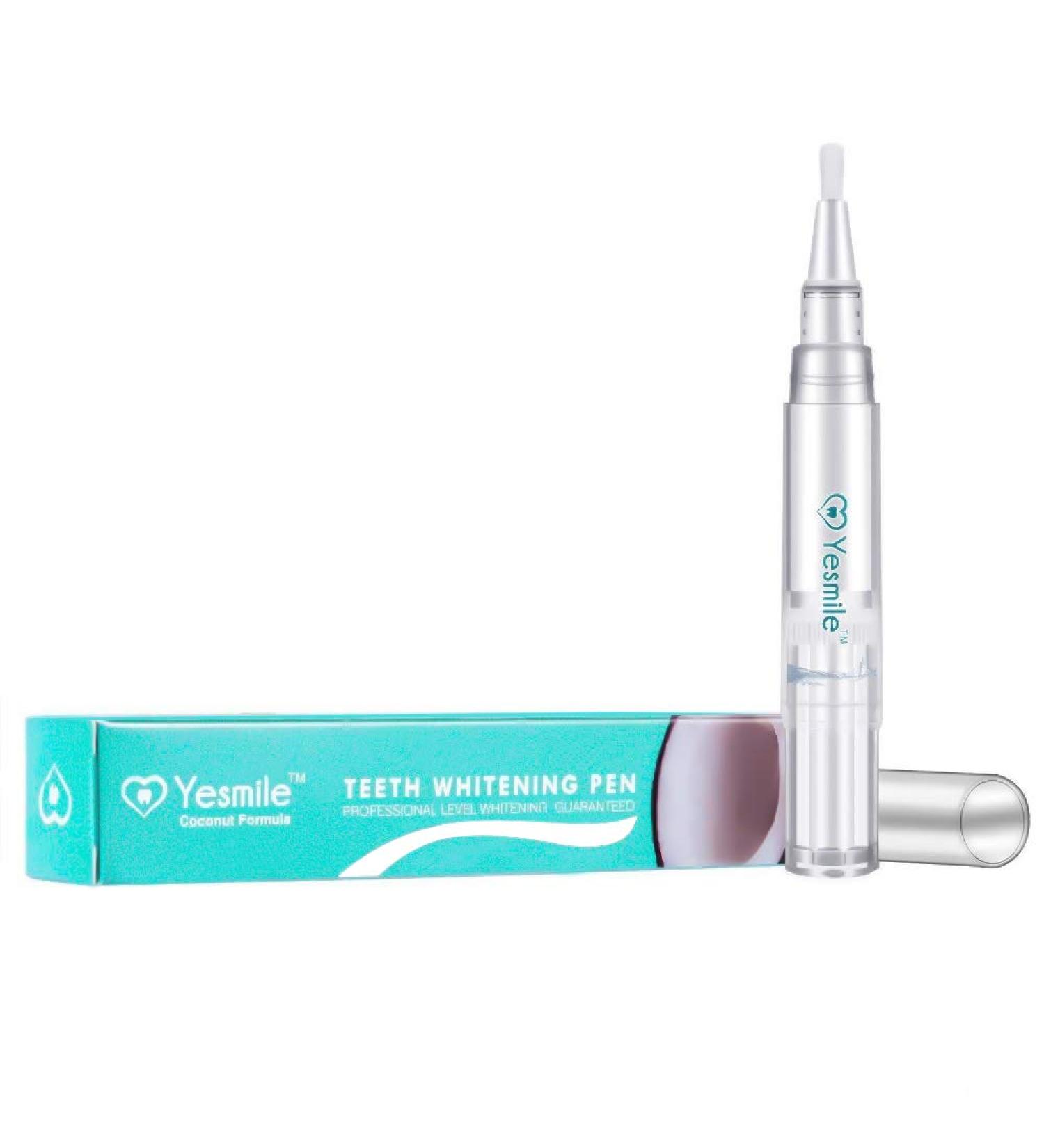 Natural Coconut Teeth Whitening Pen - Upgraded 5ml Gel, 50 Uses, for Kit, No Sensitivity - Buy Online on GoSupps.com