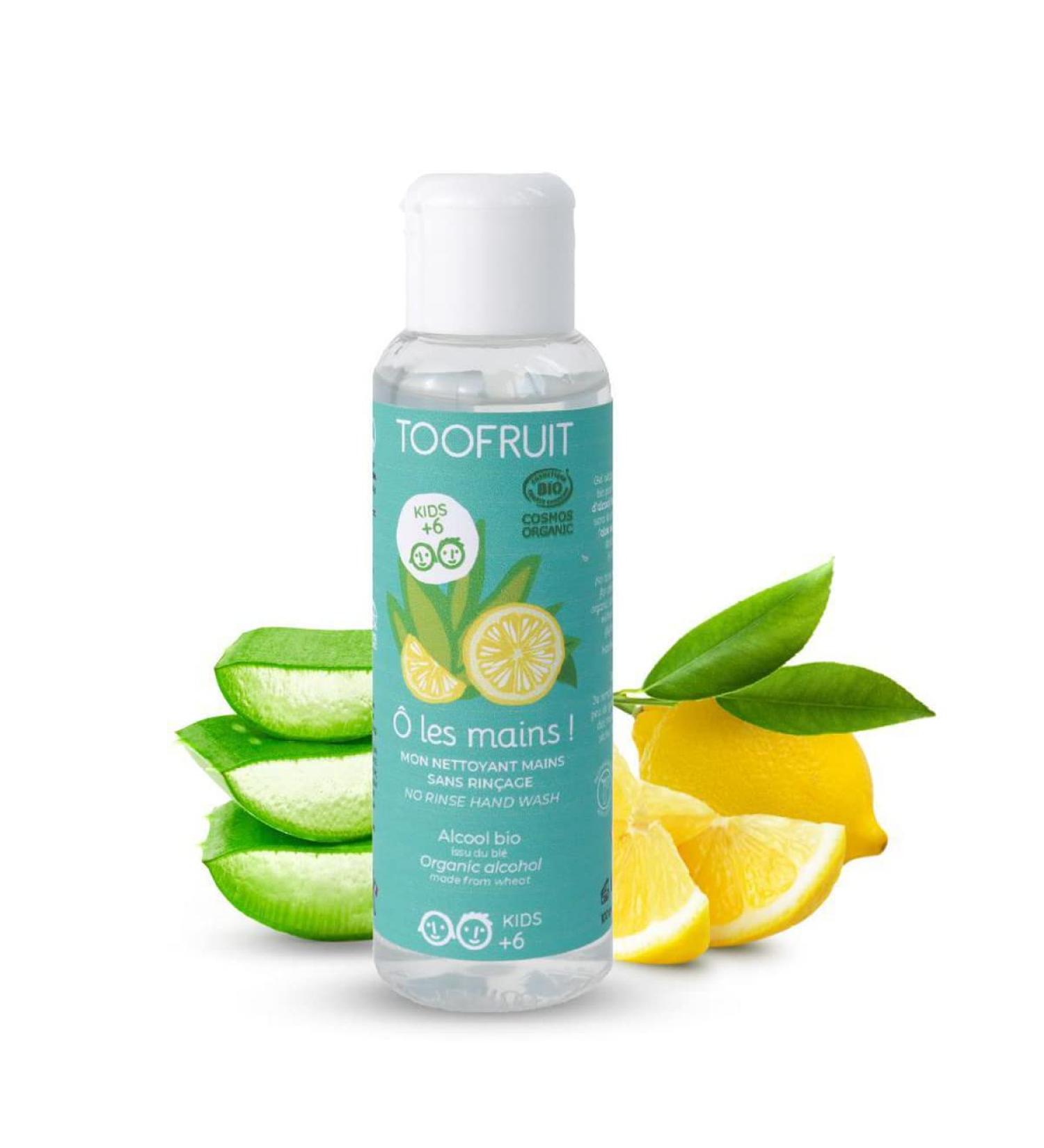 OF Les mains Toofruit Hand Cleanser No Rinse Lemon Aloe Vera 100 ml