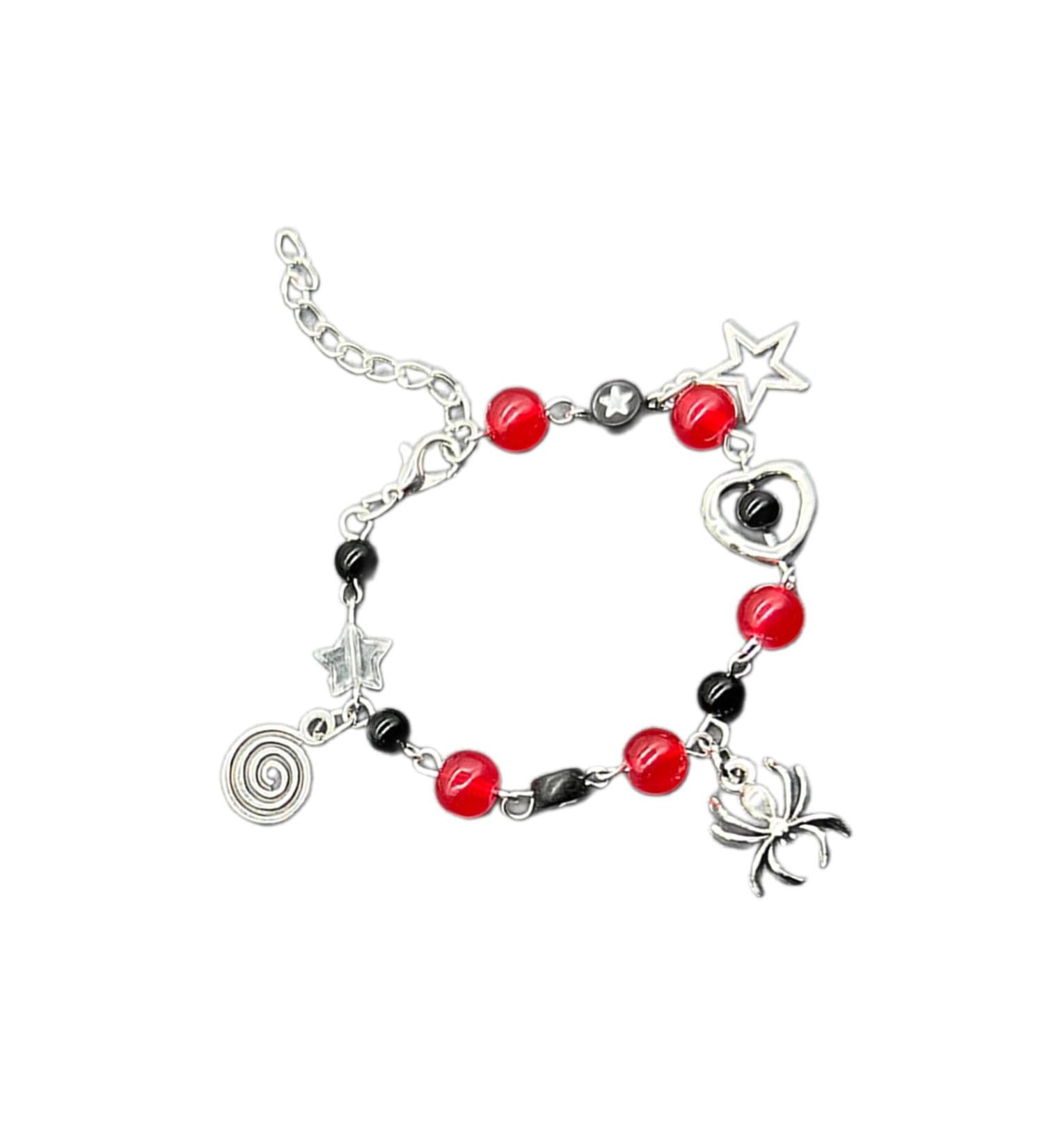 Southjieling Stylish Pearl Bracelet & Mobile Phone Key Band - Sparkling Star & Spider Tag Trendy Pearl Trailer & Chain Decorations - Buy Online on GoSupps.com