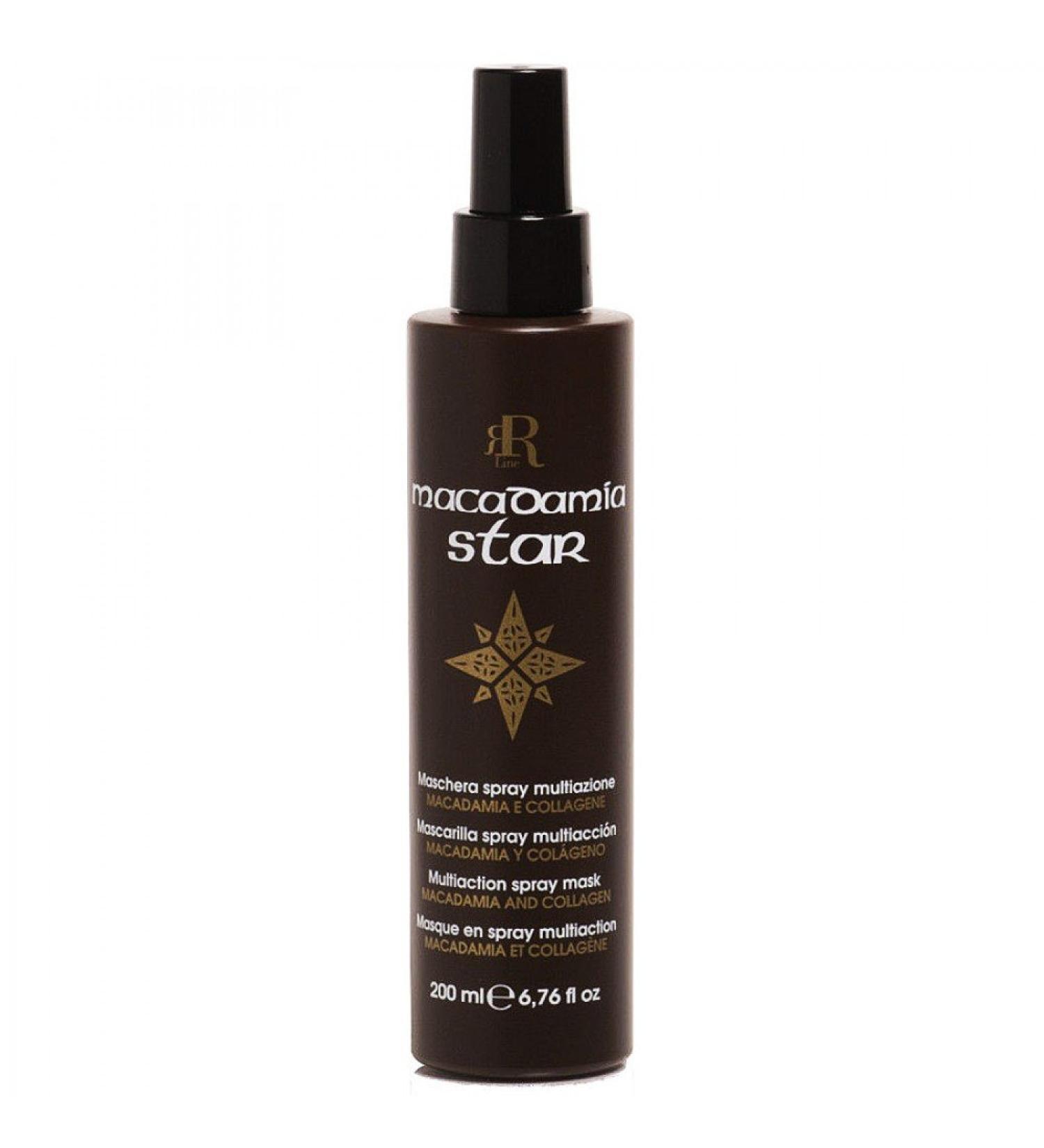 R & R Enterprises Spray Mask 200ml Macadamia Nourishing Hydrating Detangling and Color Protection for Unisex Adults