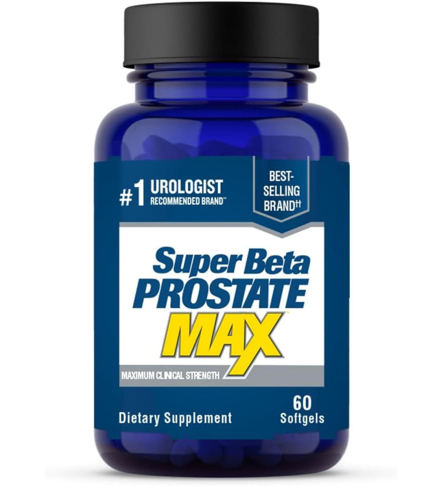 SUPER BETA PROSTATE Max - Advanced Saw Palmetto Prostate Support Supplement for Men's - 60 Softgels - Buy Online on GoSupps.com