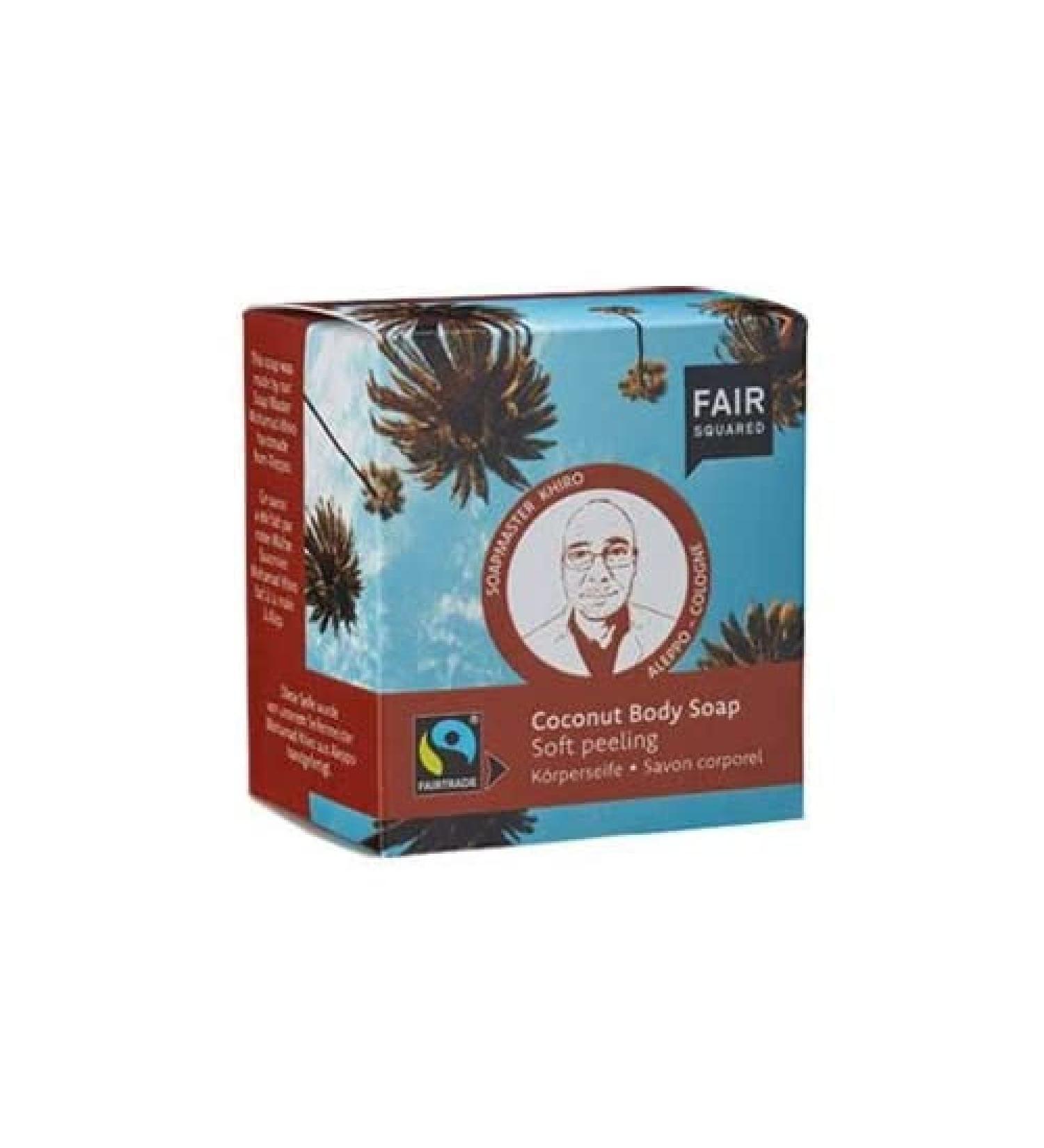 Fair Squared Gentle and exfoliating coconut body soap 80g