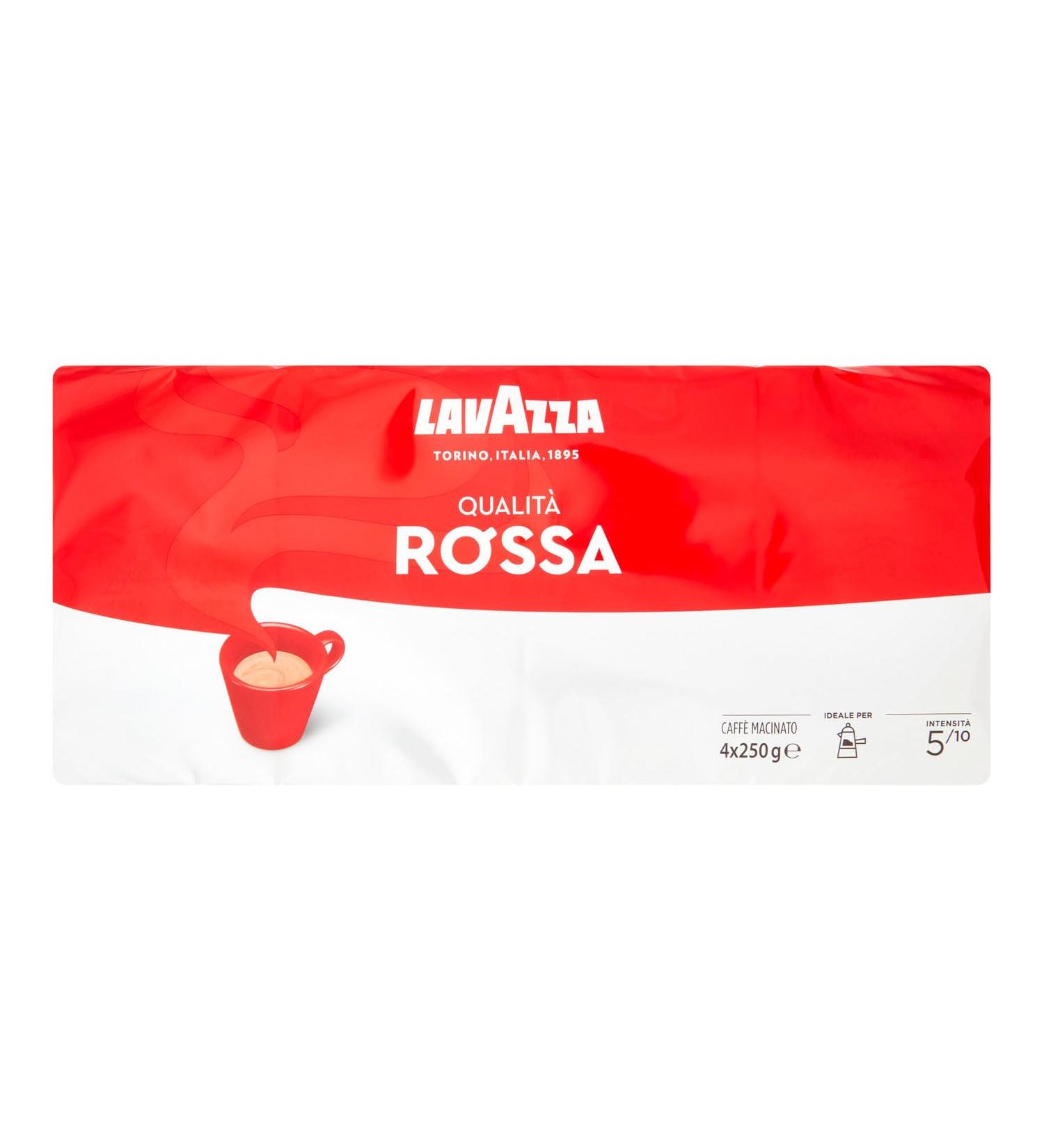 Qualit Rossa Coffee 4x250g - LavAzza - Buy Online on GoSupps.com
