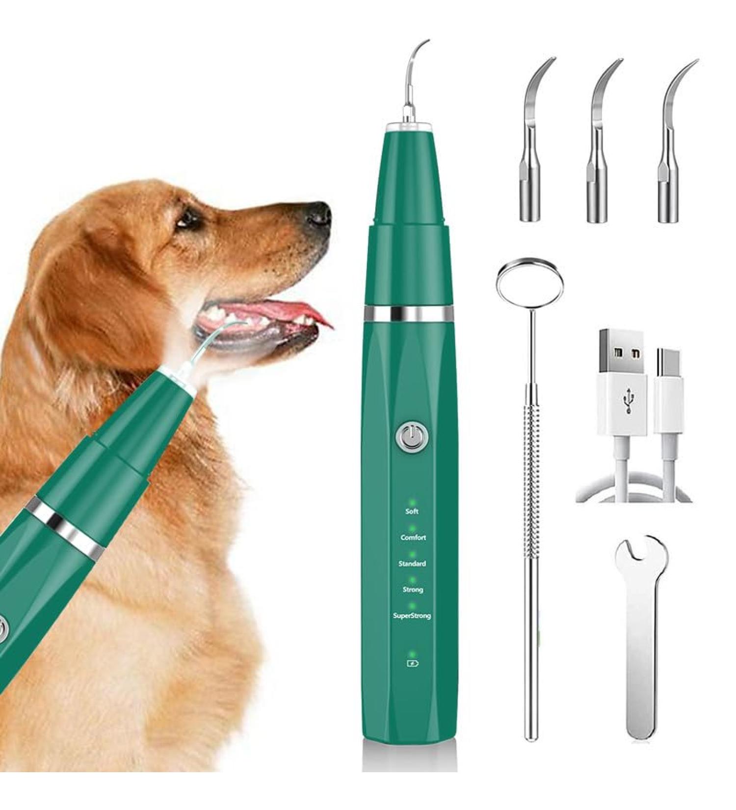 Ultrasound Tartar Remover Tooth Cleaner for Dogs & Cats | Dental Care Set for Healthy Teeth & Fresh Breath - Buy Online on GoSupps.com