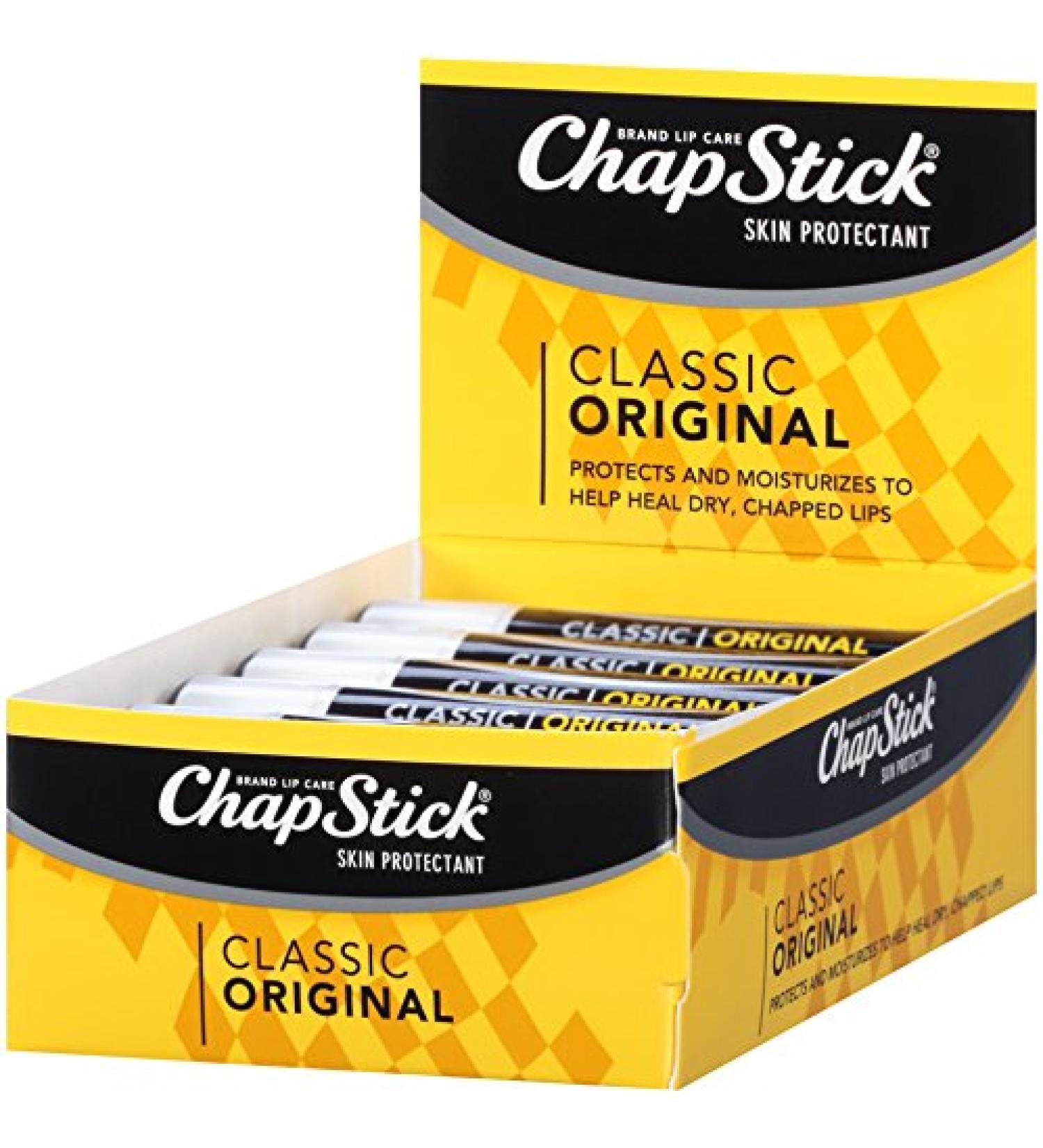 ChapStick Classic Original Flavor Lip Balm Tube 12-Pack - 0.15 oz Each - Buy Online on GoSupps.com