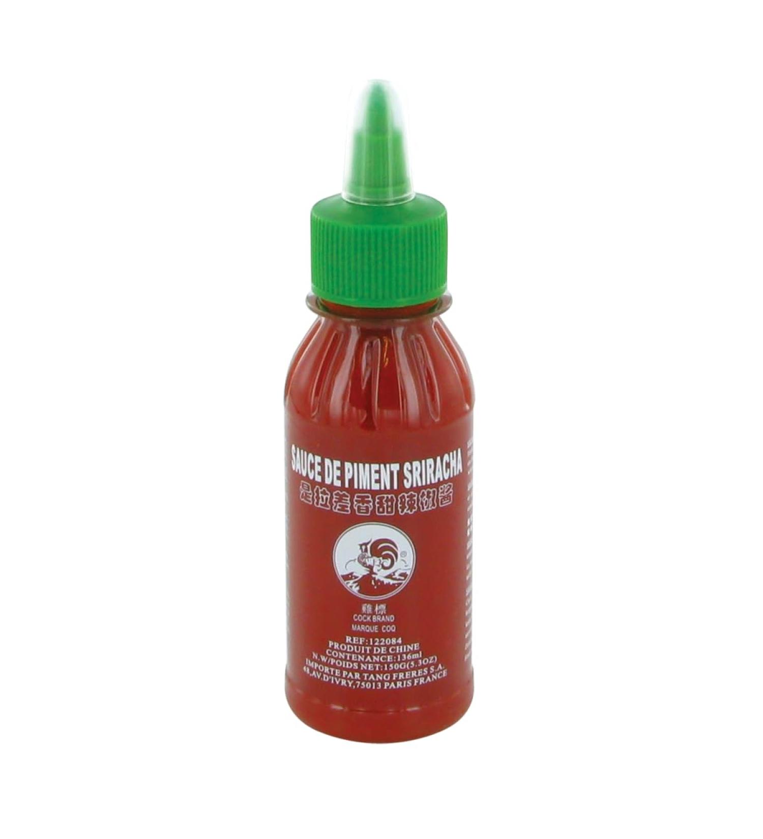 COQ Sriracha Hot Chili Sauce 150g (small size) - Chili sauce - Coq brand - Shipped in France by Bo Time (Pack of 12 bottles)