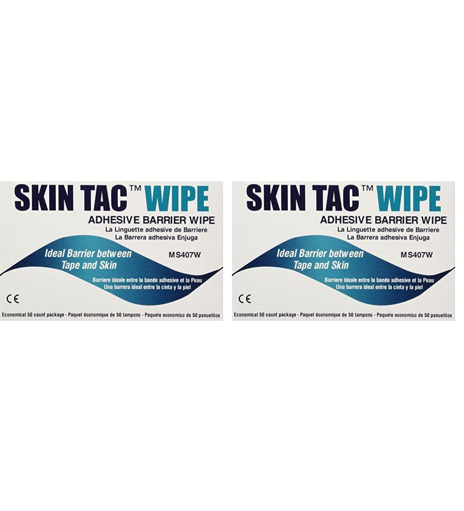 Skin Tac Adhesive Barrier Wipes 50 Count (Pack of 2)