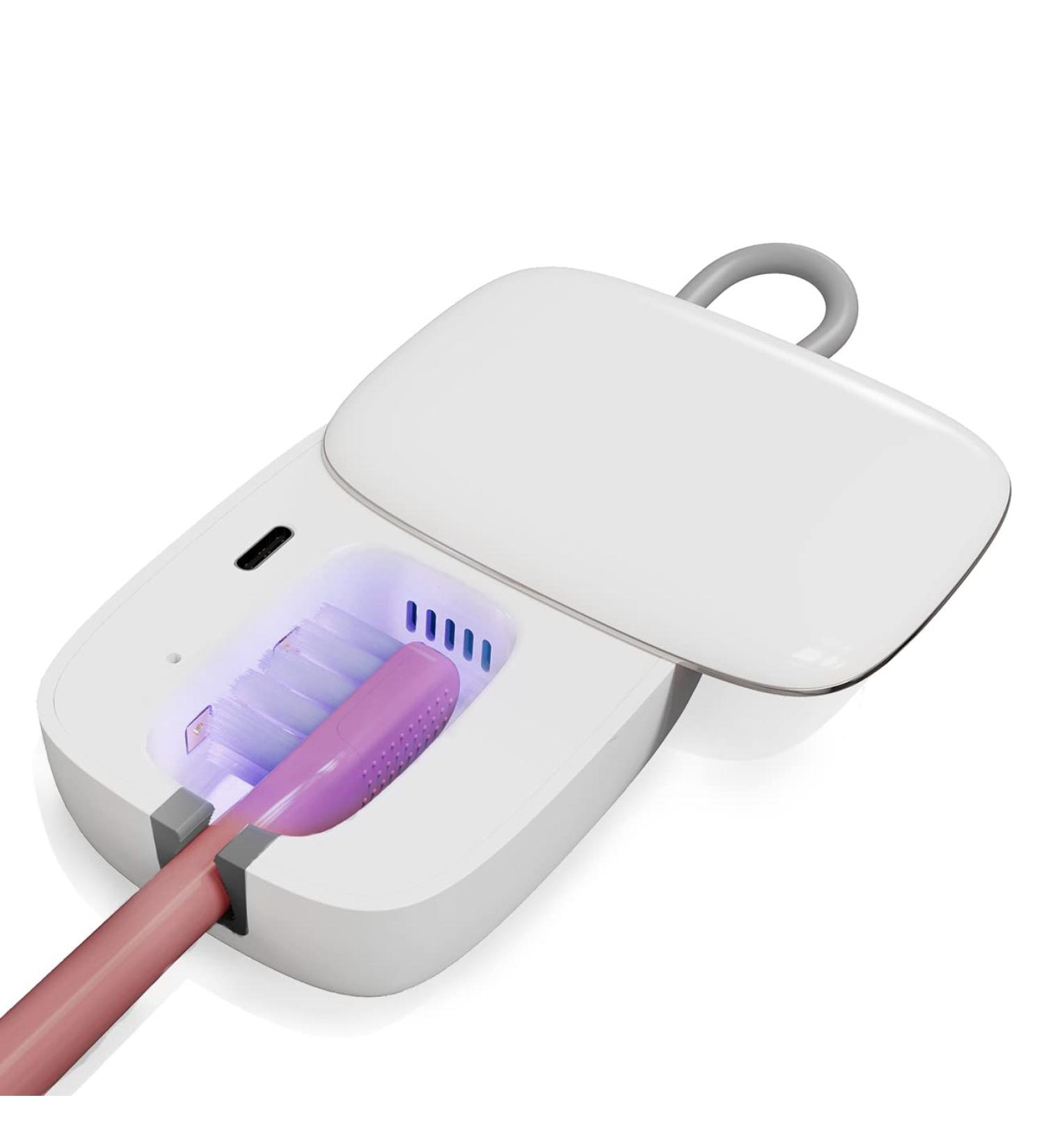 Lebensfreude Antibacterial Toothbrush Sanitizer with UV Light - Rechargeable Sterilizer for Bathroom, Travel, Camping - Buy Online on GoSupps.com