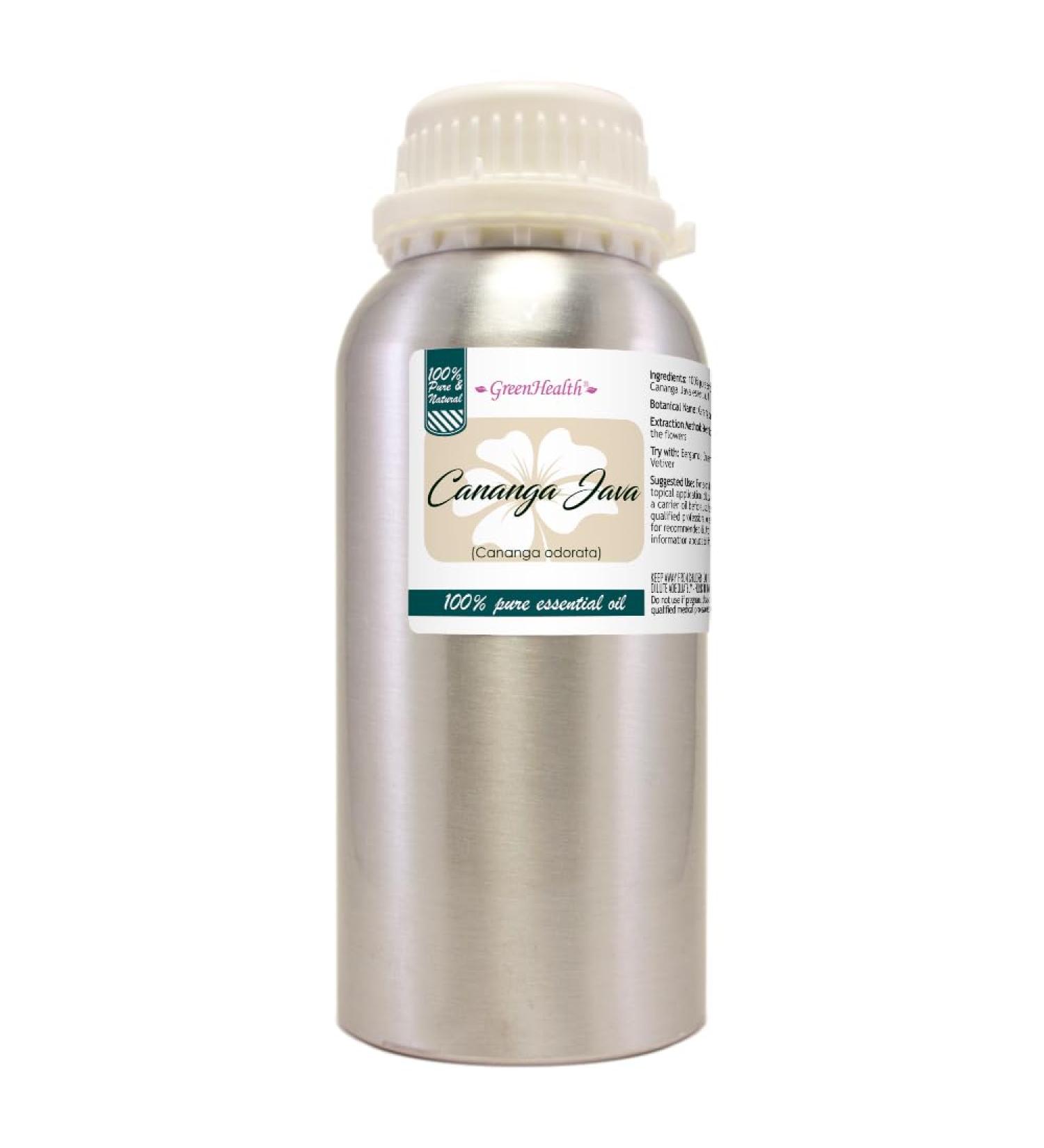 Cananga Java 16 fl oz (473 ml) Aluminum Bottle w/Plug Cap 100% Pure Essential Oil GreenHealth - Buy Online on GoSupps.com