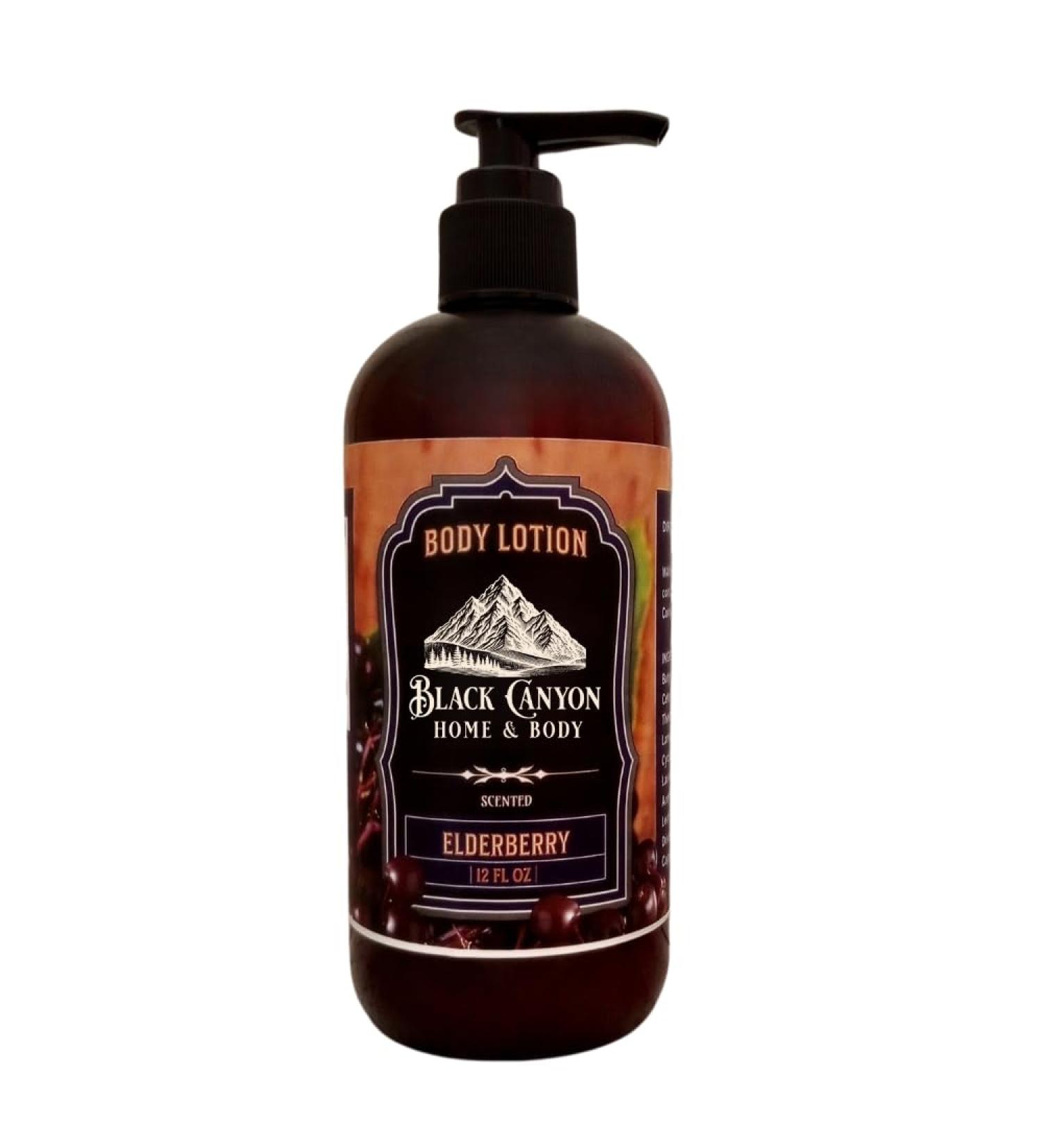 Black Canyon Elderberry Scented Body Lotion with Lanolin and Jojoba Oil 12 Oz - Buy Online on GoSupps.com