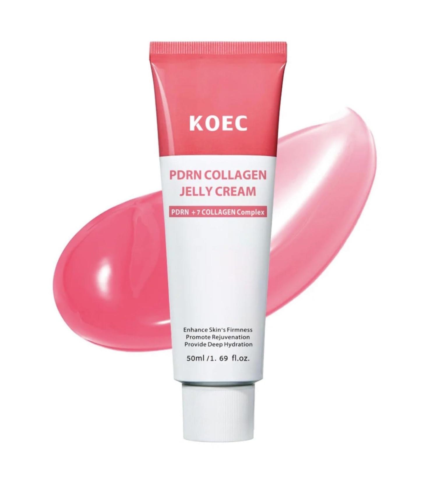 BEAUTIVANA KOEC PDRN Collagen Jelly Cream with 7 Collagen Complex PDRN Pink Peptide Skincare for Deep Hydrating & Skin Elasticity & Firming Face Moisturizer Glass Skin Glow 1.69 Fl Oz - Buy Online on GoSupps.com