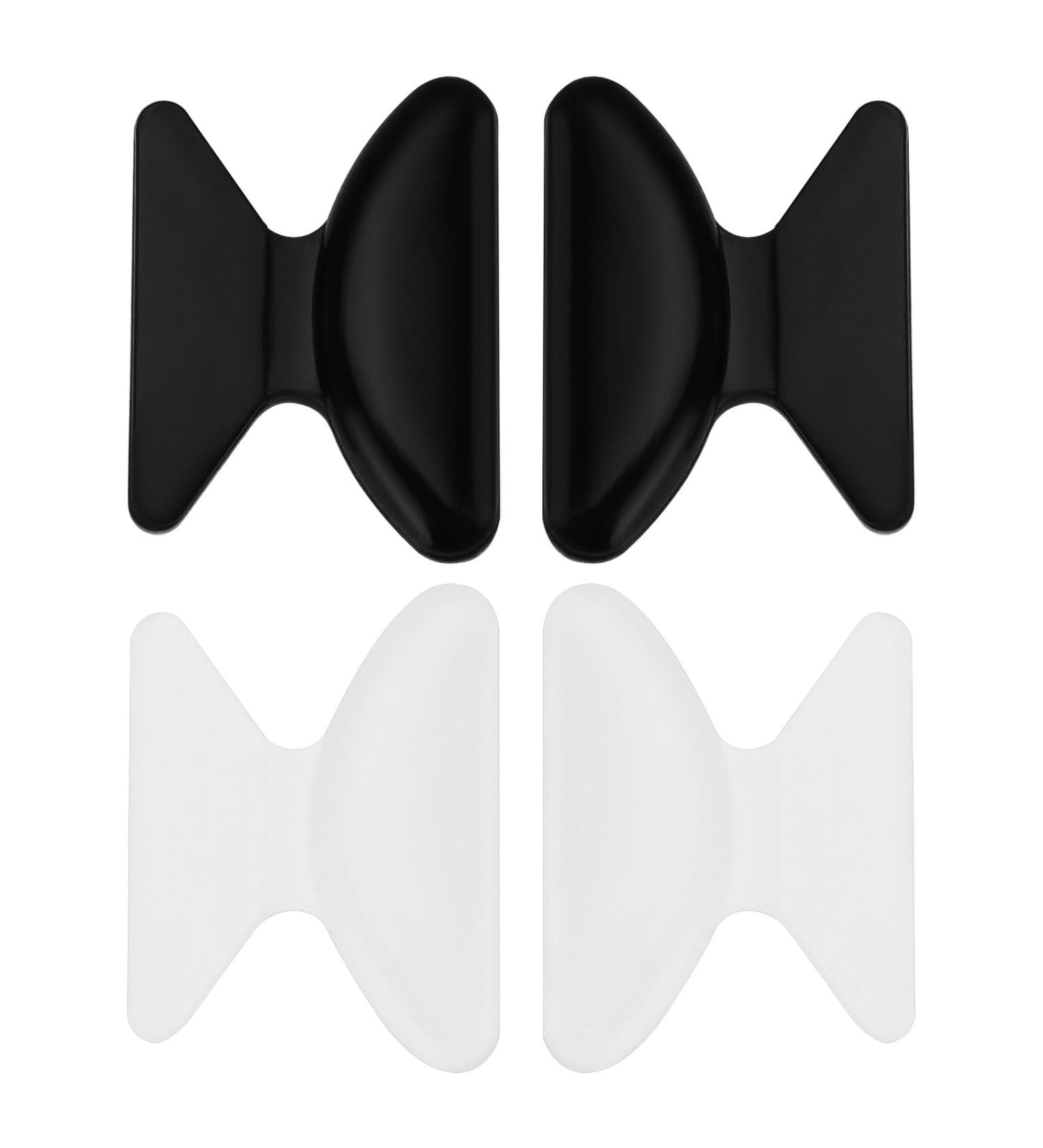 Emagentech Self-Adhesive Nose Pads for Glasses - 10 Pairs (5 Black + 5 Transparent) with Butterfly Motif - 1.8mm Reading & Sunglasses Pads - Buy Online on GoSupps.com