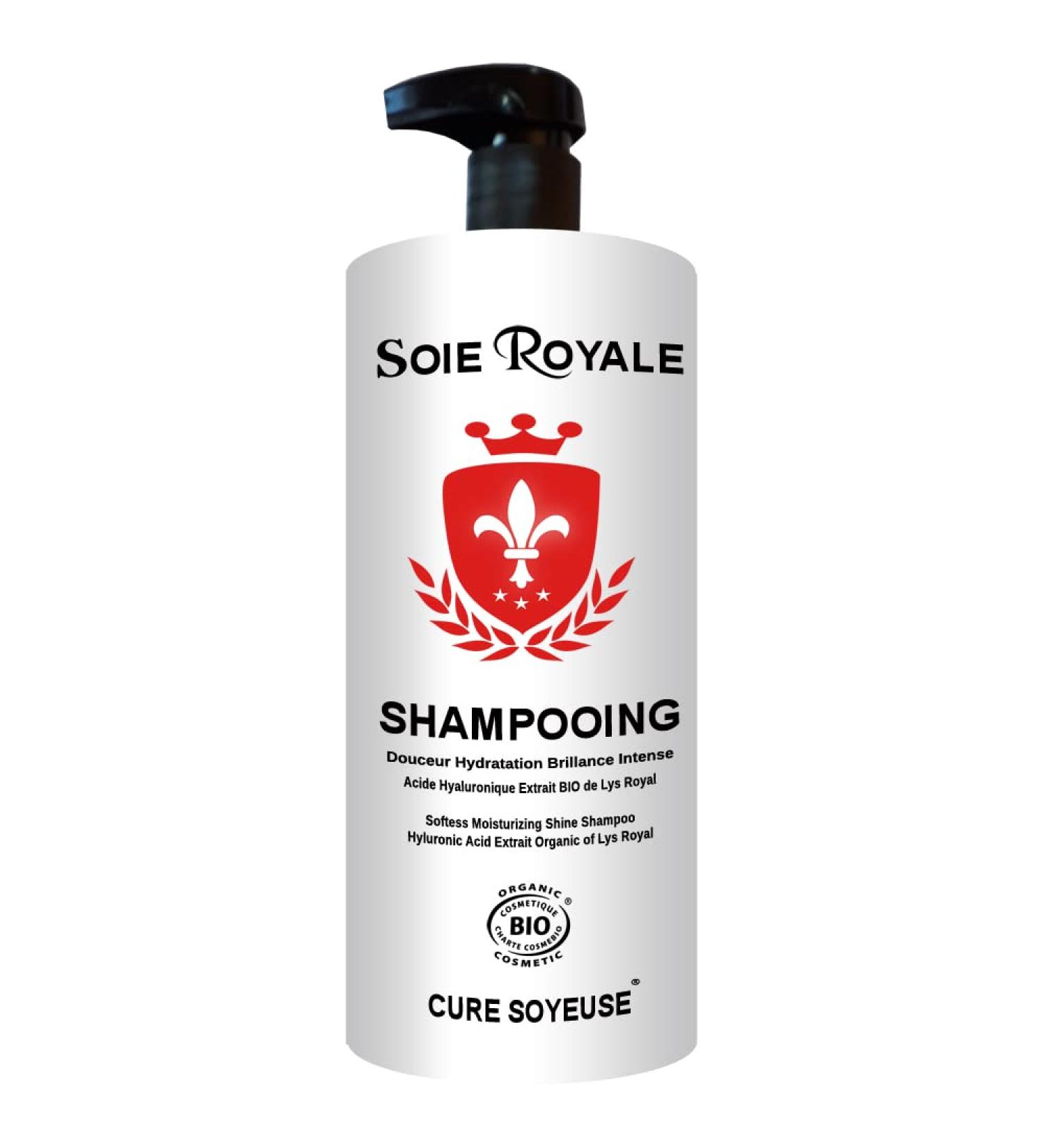 Organic Royal Silk Shampoo Silky Treatment 1000 ml Hydration Smoothing Intense Shine Silk Proteins Royal Lily Flower Regenerating Hair Face Body Vitamins EF Alcohol-free Certified Organic - Buy Online on GoSupps.com