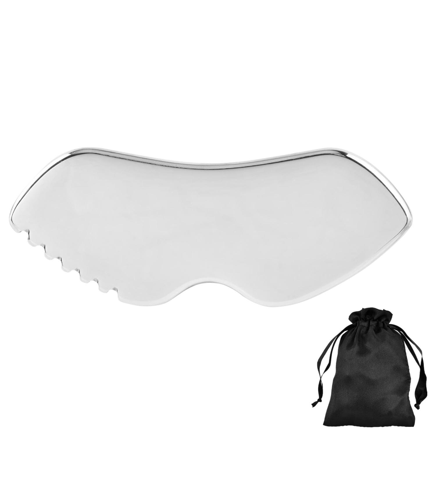 Premium Stainless Steel Gua Sha Facial Tool | Portable Skin Tightening & Massage | Upgrade Your Beauty Routine - Buy Online on GoSupps.com