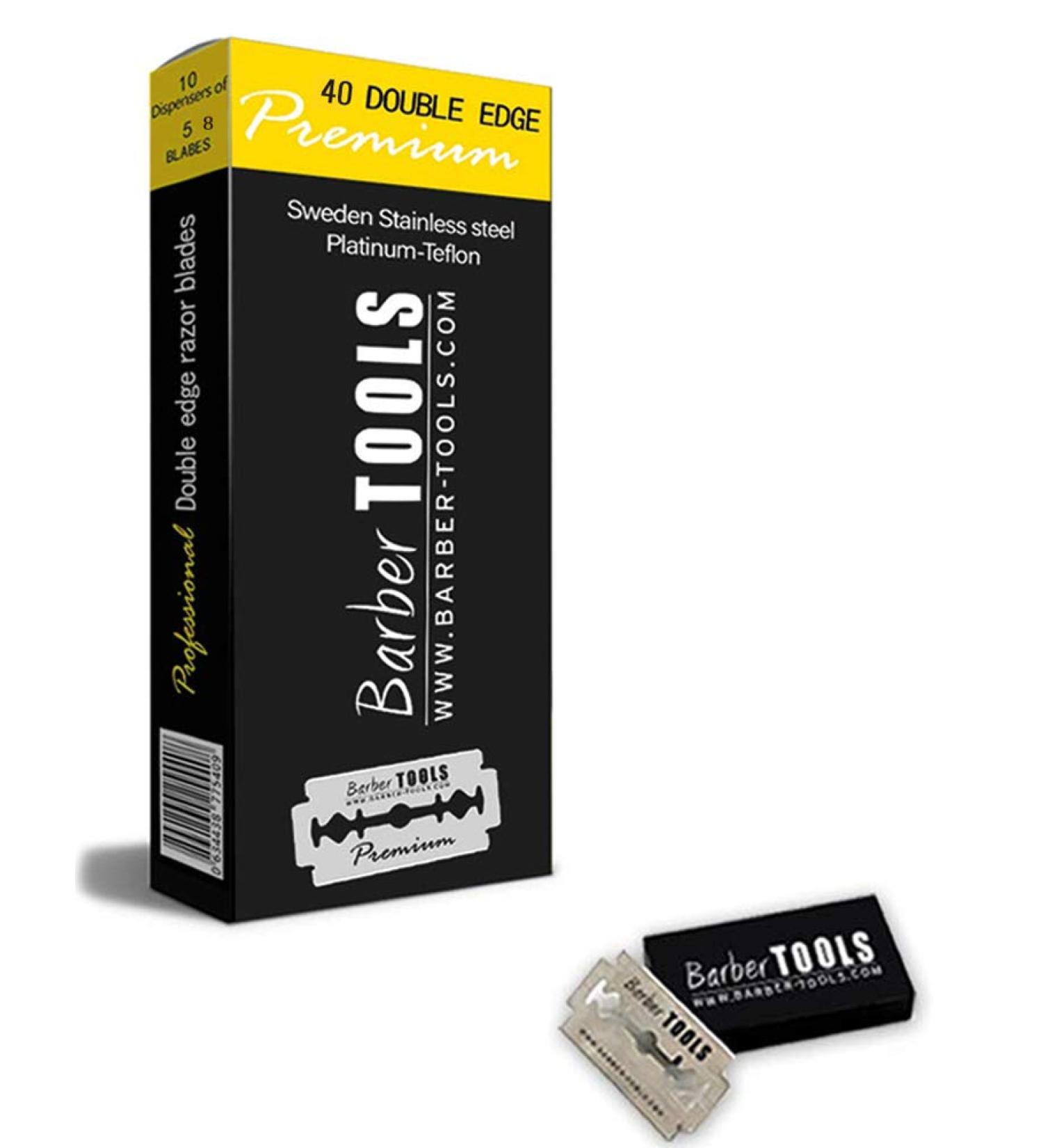 Barber Tools Pack of 40 razor blades for straight razors