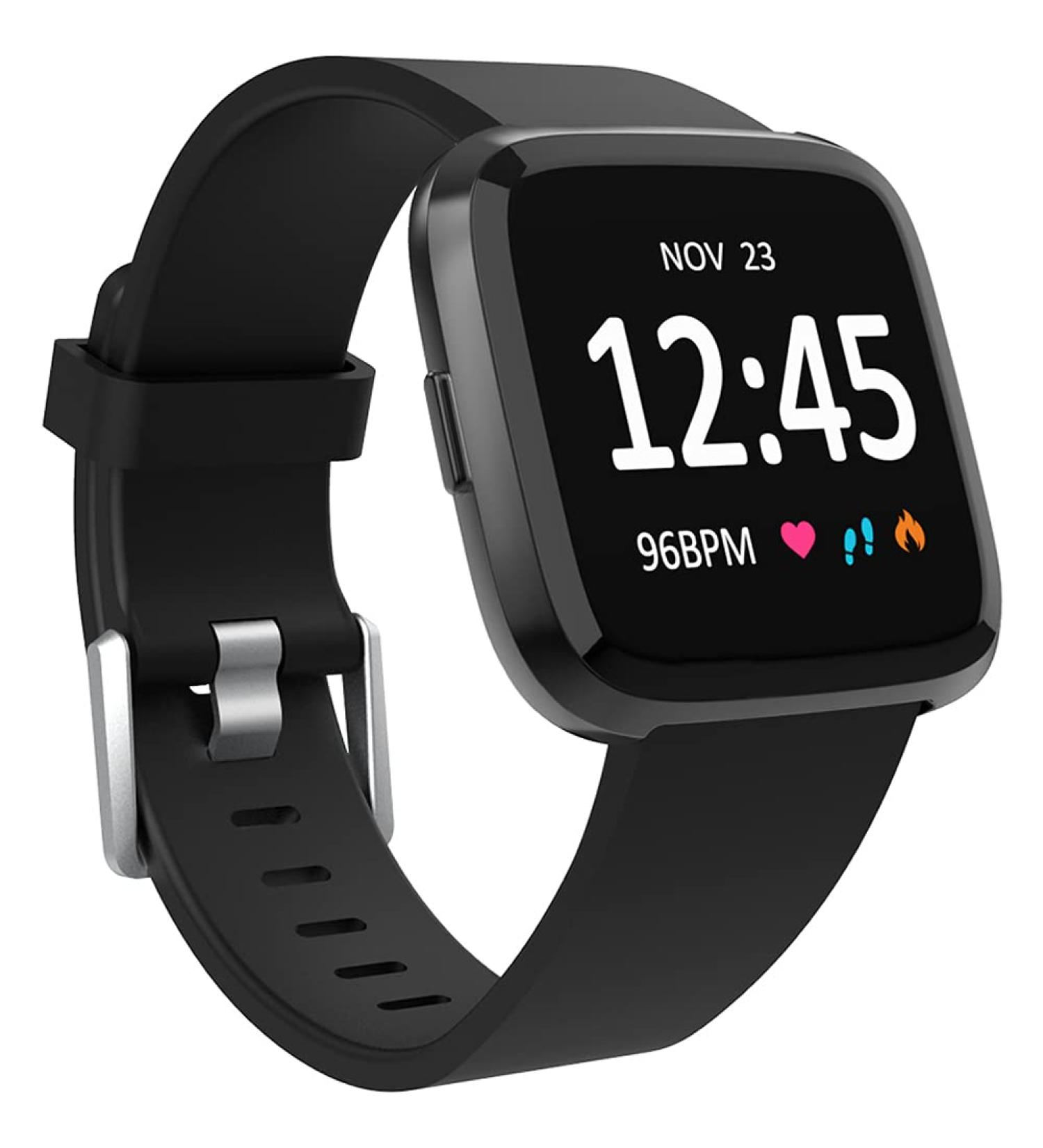 Fitbit Versa 2/Versa Lite Sport Band - Classic Soft Silicone Replacement Wristband - Black - Large - Buy Online on GoSupps.com