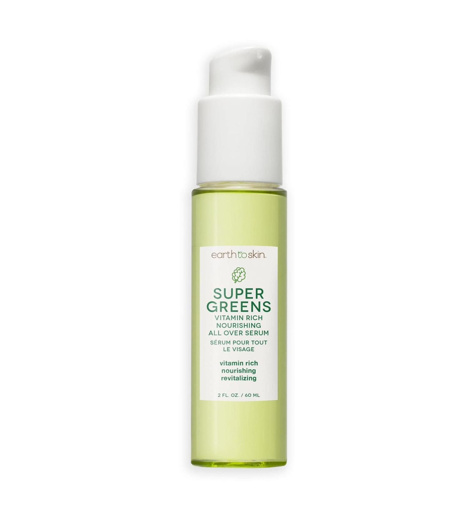 Earth To Skin Super Greens Nourishing All Over Serum - Hydrating 2.0 Fl Oz | Best Organic Skin Care for All Skin Types - International Shipping Available - Buy Online on GoSupps.com