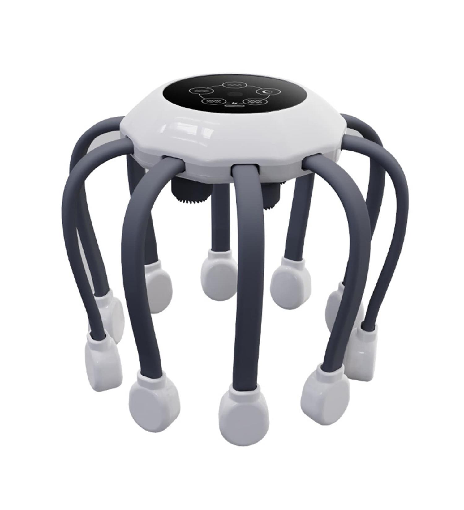 Allram Wireless Scalp Massager - 10 Vibration Contacts 5 Modes Portable Head Massager for Stress Relief - White - Buy Online on GoSupps.com