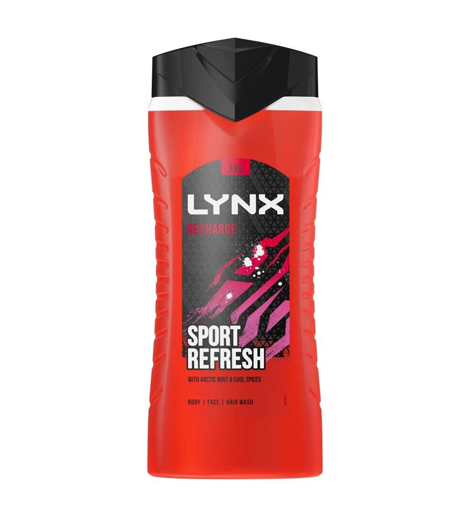 Lynx Sport Fresh Recharge Shower Gel 500 ml - Buy Online on GoSupps.com