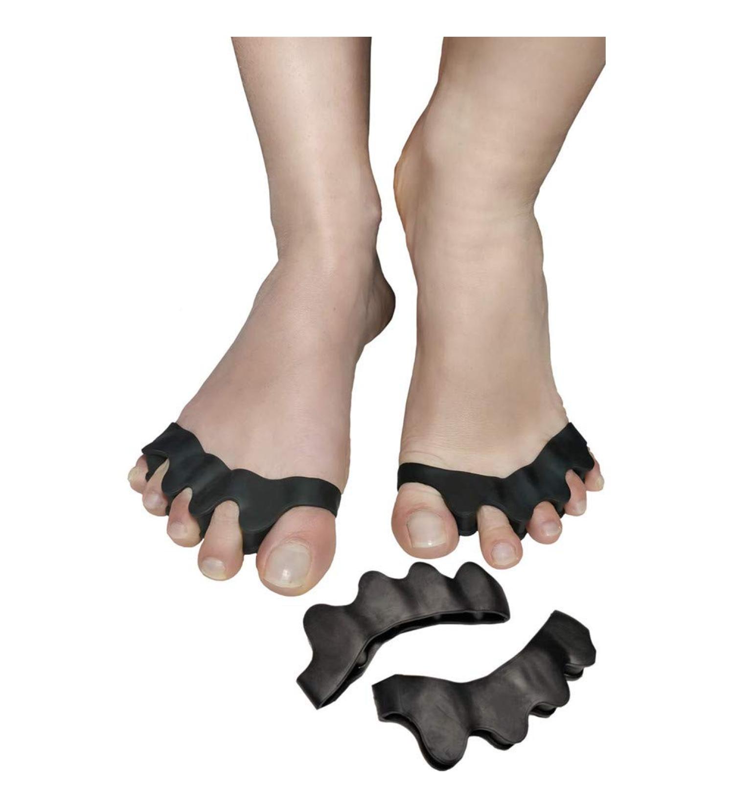 4 Pack Silicone Toe Spreaders for Overlapping Toes - Toe Separator for Men & Women Bale Toe Correction & Foot Pain Relief - Buy Online on GoSupps.com