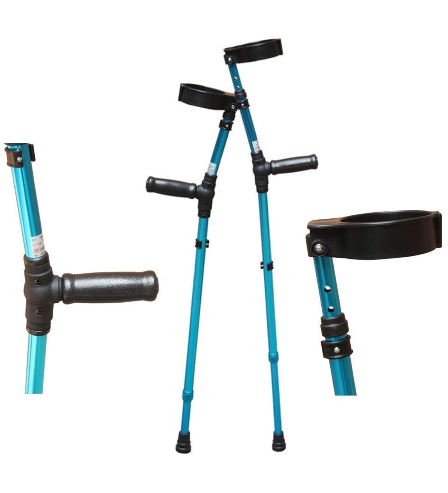 Forearm Crutches Adjustable Forearm Crutches Lightweight arm Crutch Adjustable Handle and Comfortable for Men/Women with Comfortable Grip Lightweight Arm Crutch Journey - Buy Online on GoSupps.com