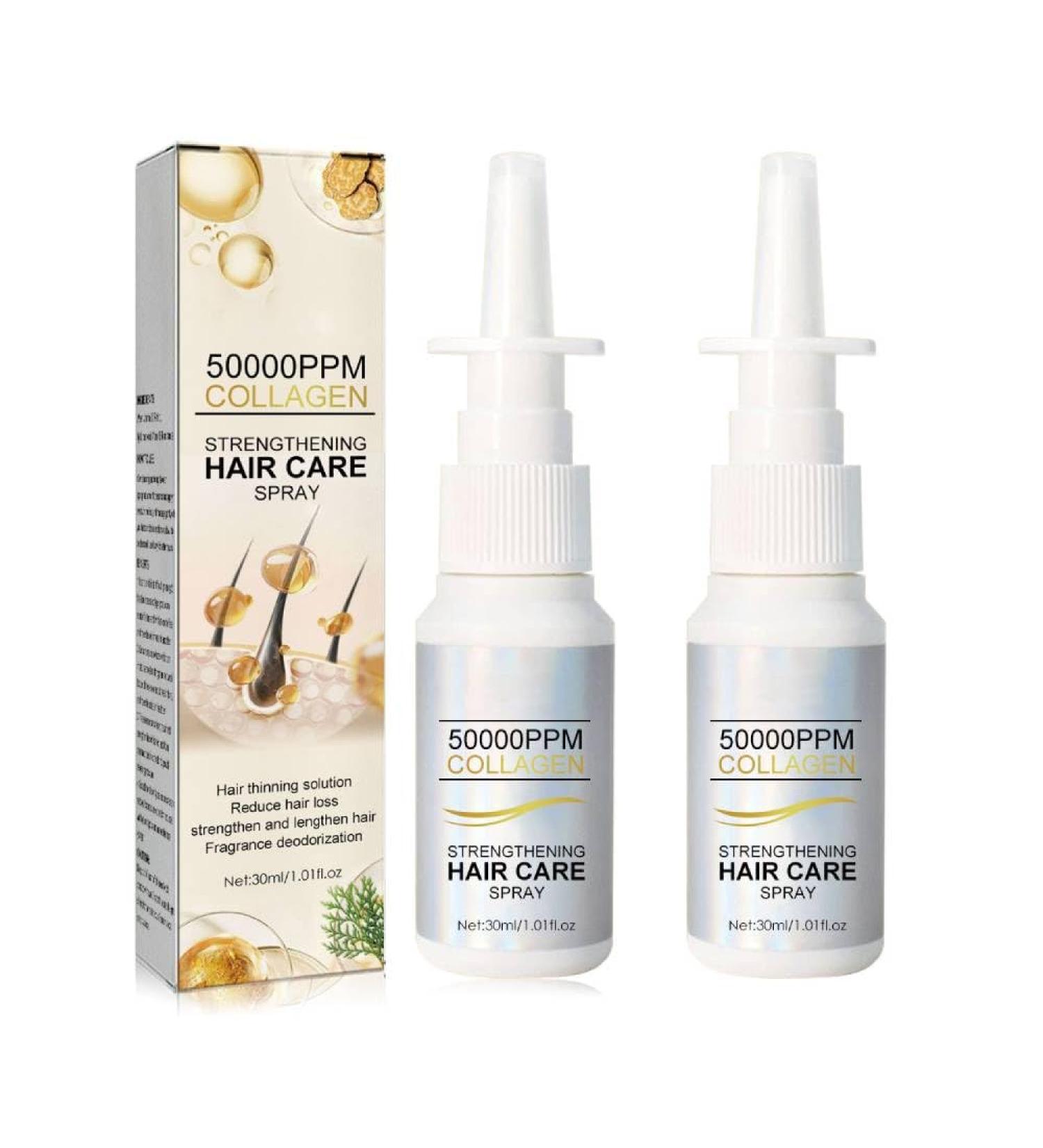 Collagen Strengthening Hair Care Spray Collagen for Hair Thinning Solution Reduces Hair Loss Strengthens and Lengthens Hair Fragrance Deodorization Suitable for All Hair Types (2 Pcs) - Buy Online on GoSupps.com