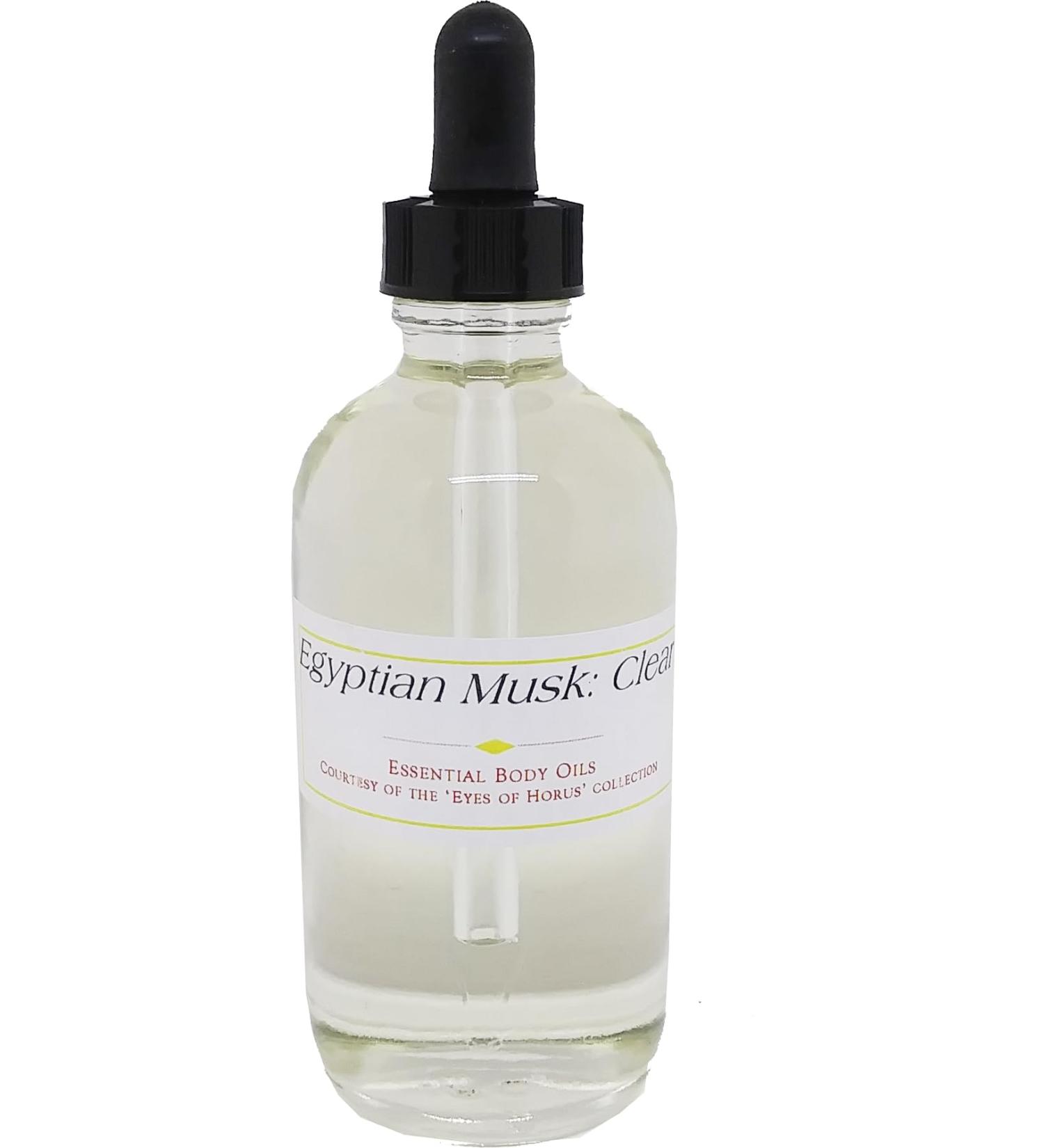 Egyptian Musk: Clear Scented Body Oil Fragrance Glass Dropper Top - Clear - 4 oz. - ID#22337 4 Fl Oz (Pack of 1)