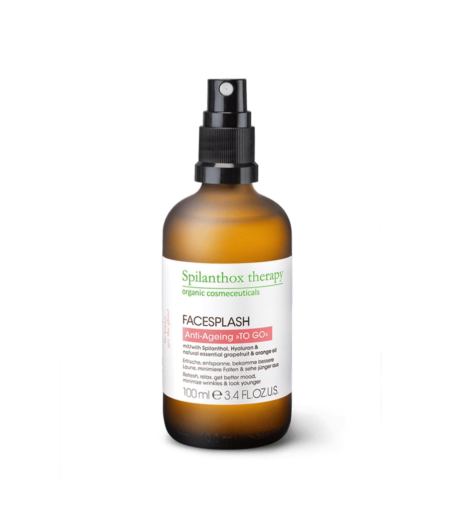 Spilanthox therapy - Facesplash Anti-Aging TO GO - soin du visage raffermissant & nourrissant - spilanthol & acide hyaluronique - spray fixant anti- ge - cosm tique naturel vegan - 100ml - Buy Online on GoSupps.com
