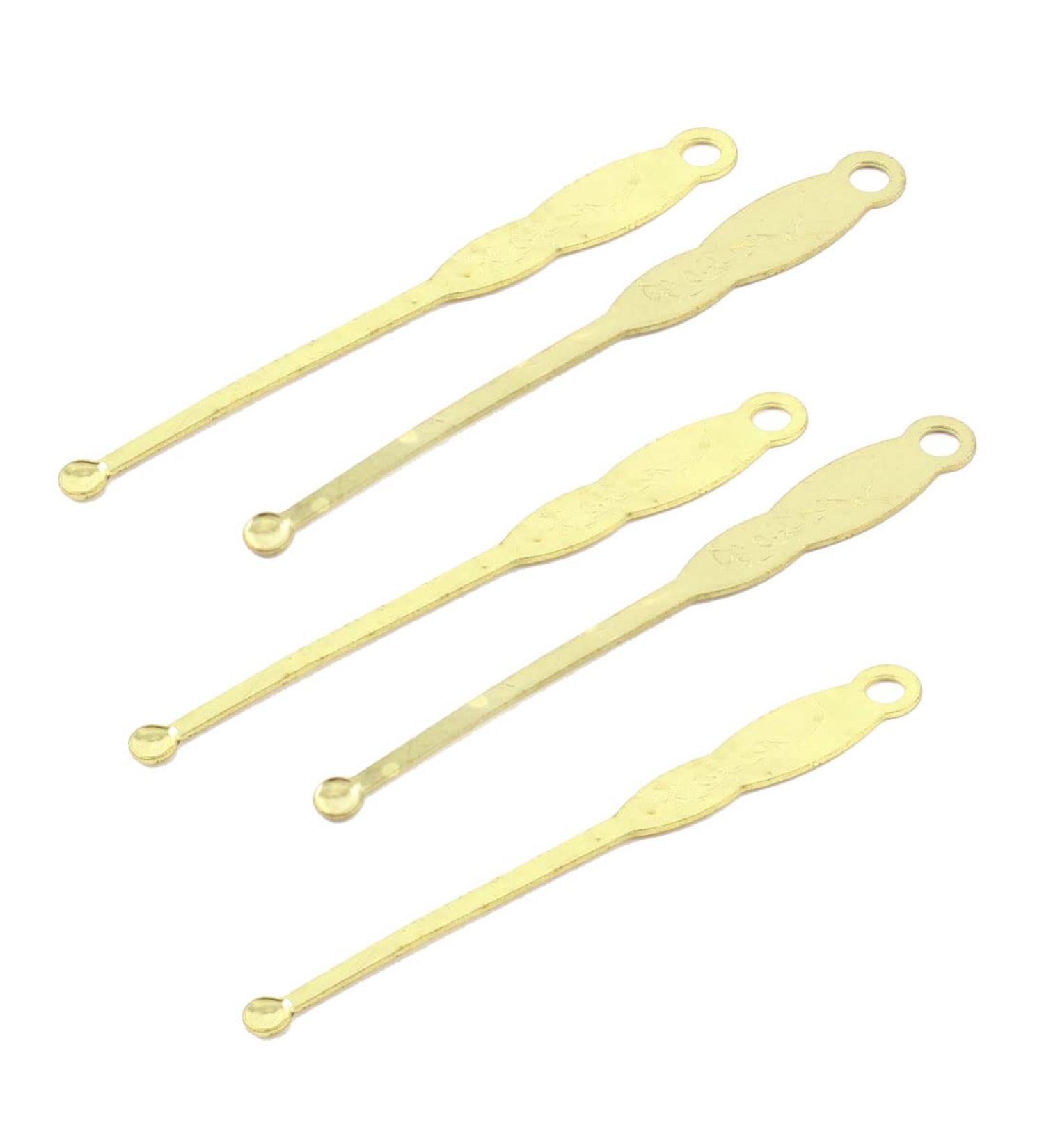 Qtqgoitem 5 Pcs Gold Tone Metal Ear Cleaner Earpick Curette Earwax Remover (Model: 973 1a2 7eb CFD e28)
