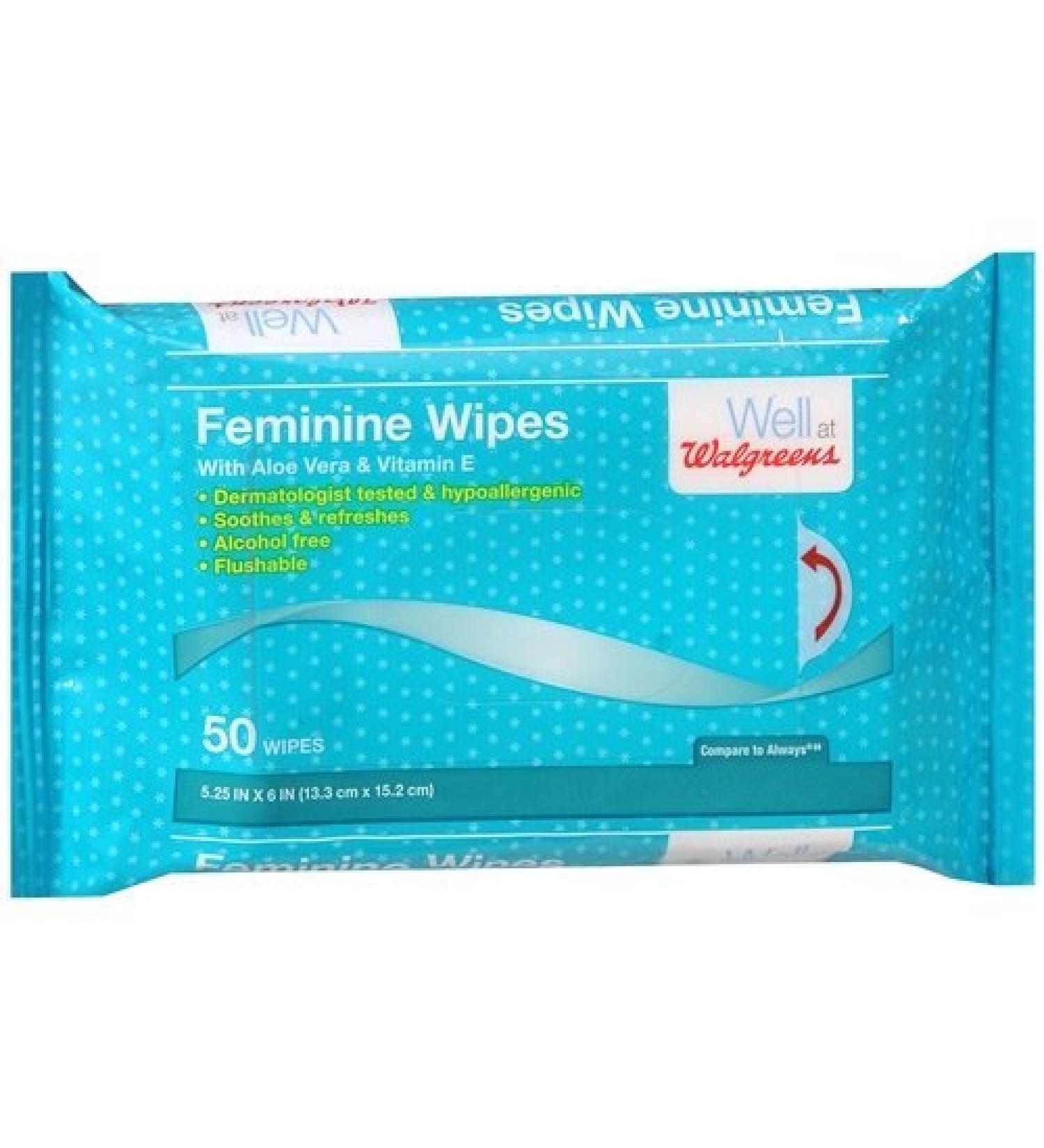 Walgreens Feminine Wipes Refill 50 ea