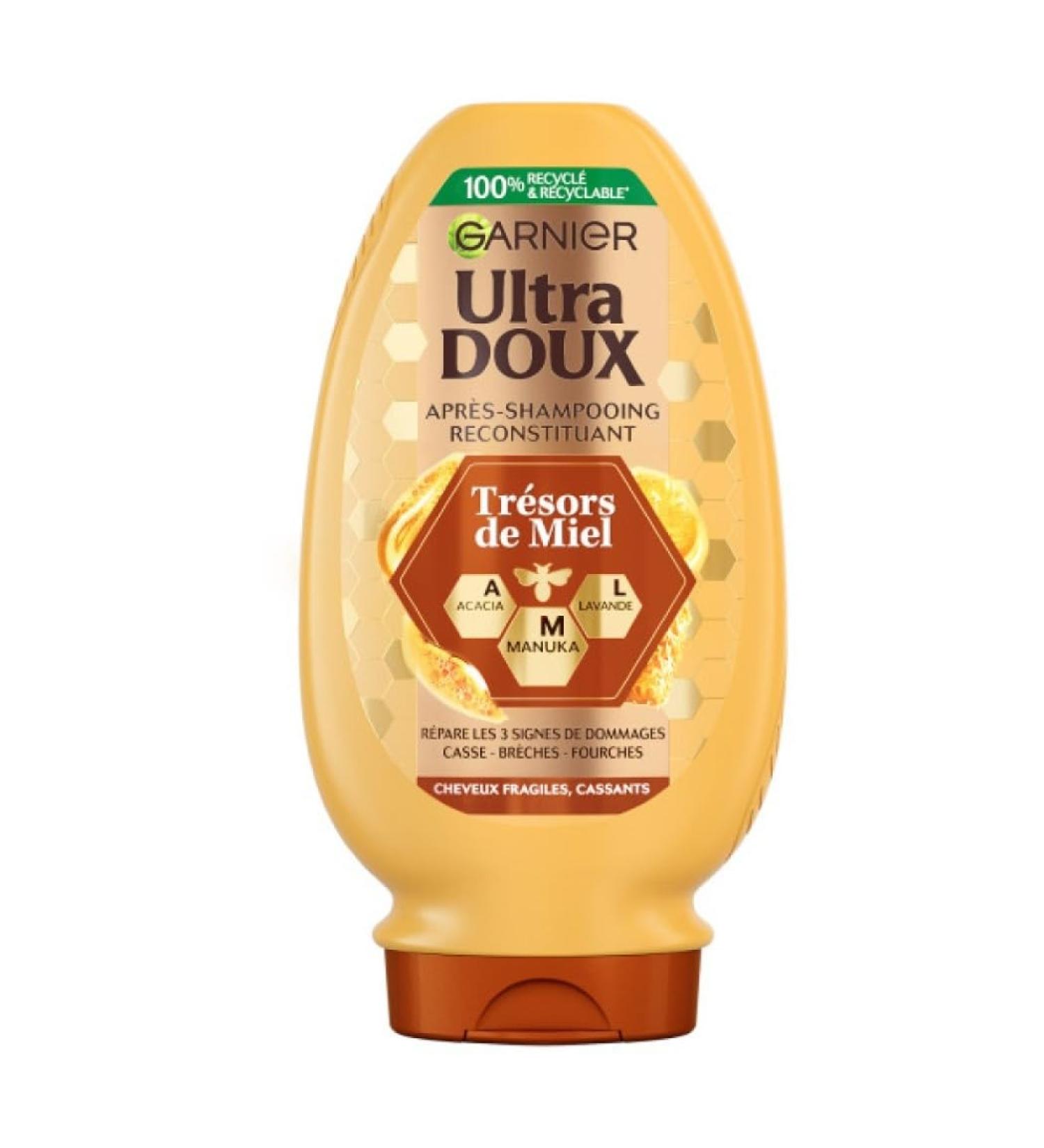 Garnier Ultra Doux - Apr s-Shampoing Reconstituant - Enrichi en Acacia Lavande & Manuka - Pour Cheveux Fragiles & Cassants - Tr sors de Miel - 360 ml Apr s-shampooing - 360ml - Buy Online on GoSupps.com