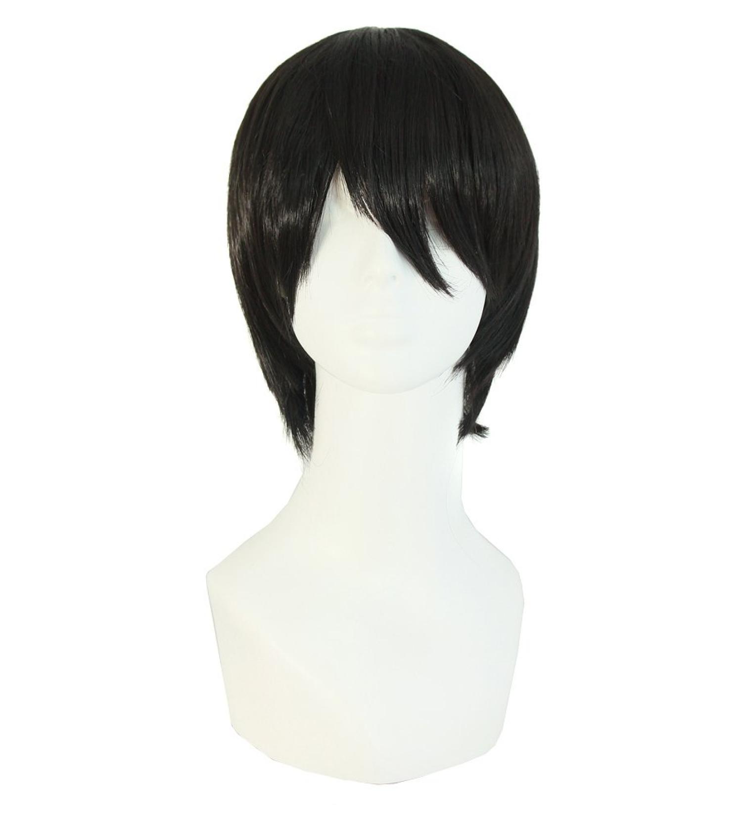 MapofBeauty Fashion Men Short Straight Wig - Black | Stylish & Versatile International Shipping - Buy Online on GoSupps.com