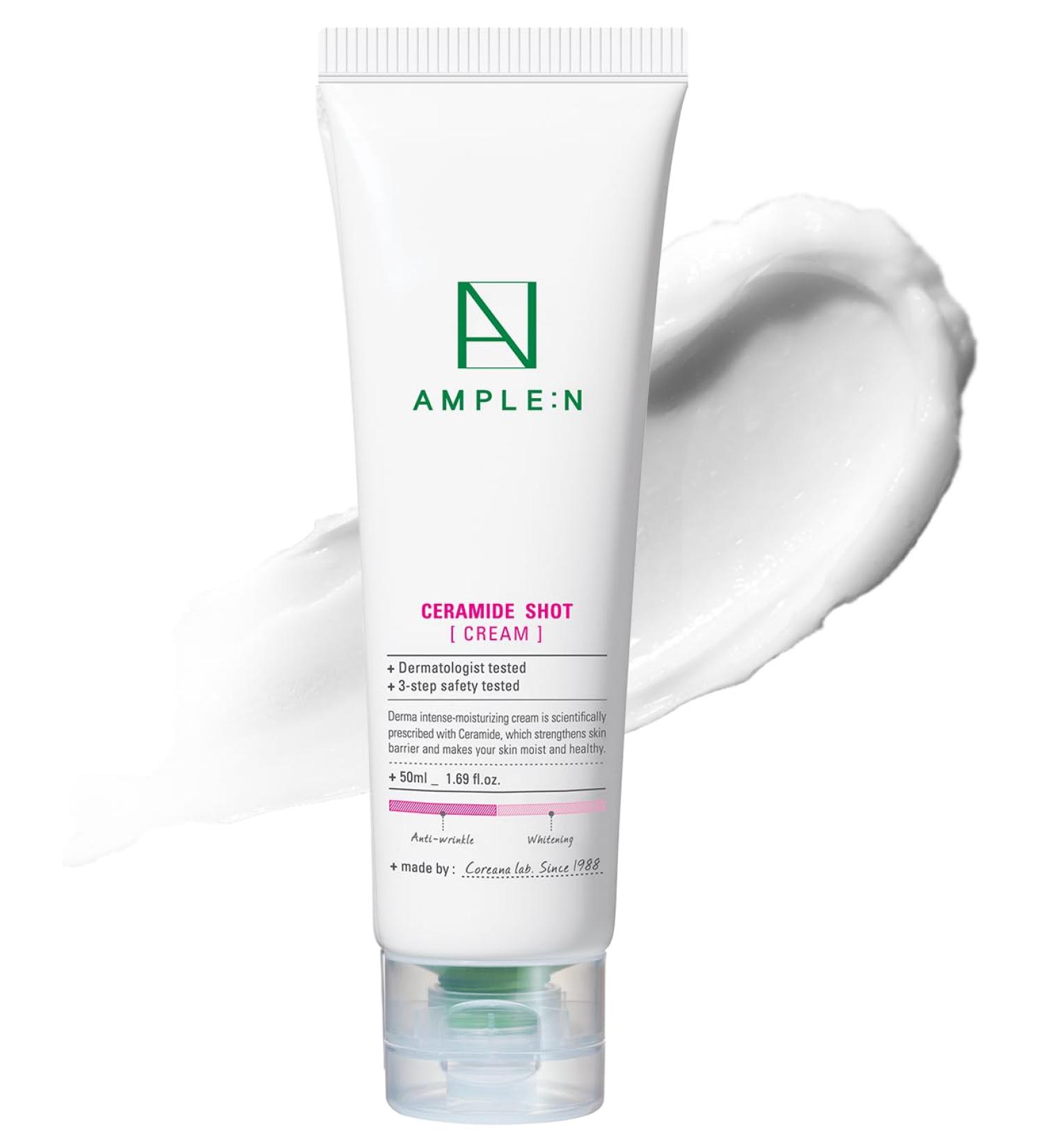 COR ANA AMPLE:N Ceramide Shot Cream - Hydrating Moisturizer for Dry & Sensitive Skin | Strengthen Skin Barrier & Repair Rough Skin | Unscented 1.69 oz - Buy Online on GoSupps.com