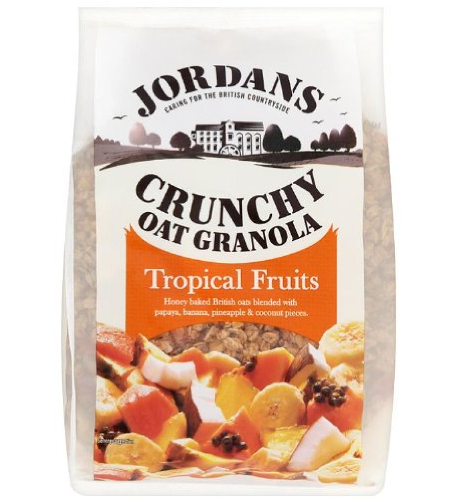 Jordans l'origine Crunchy Granola avoine avec des fruits tropicaux (770g) - Paquet de 2
