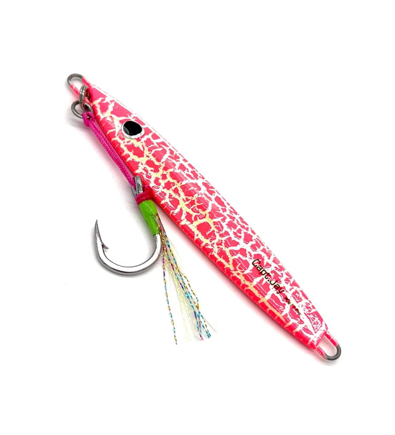 Capt Jay Fishing Saltwater Jigs - 80g New Leopard Pink - Speed, Slow, Pitching & Vertical Jigging Lures - Buy Online on GoSupps.com