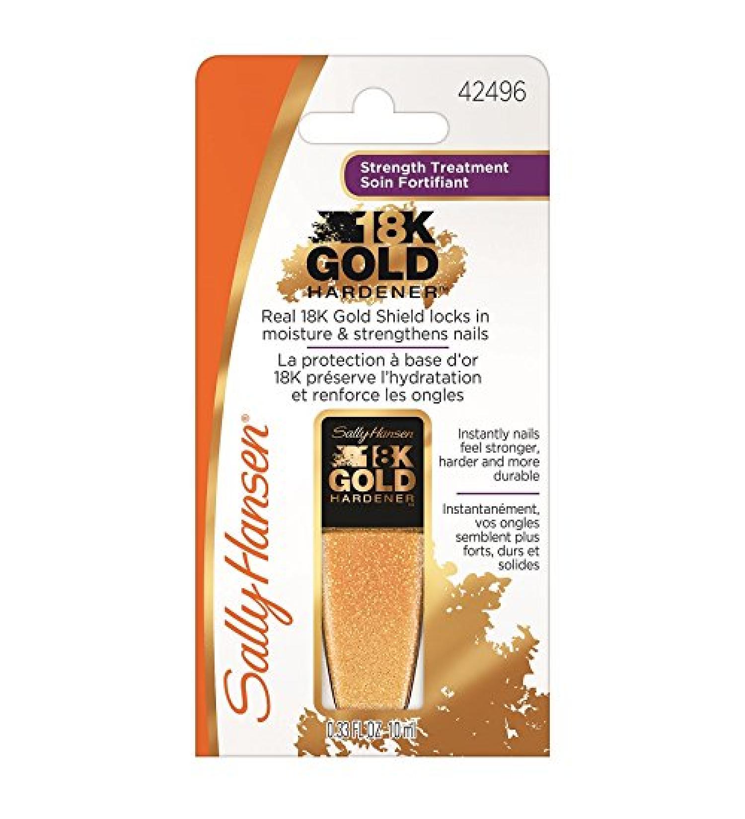 Sally Hansen Treatment 18K Gold Hardener Nail Polish  0.33 Fluid Ounce
