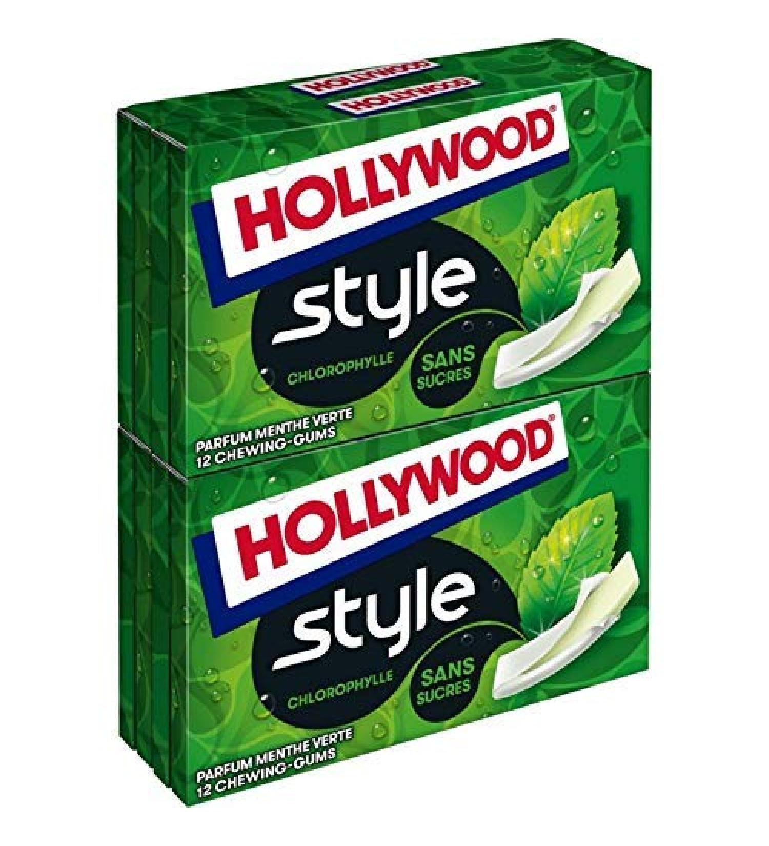 Hollywood – Green Mint Style Sugar Free 92 g – Set of 4 – Free Shipping