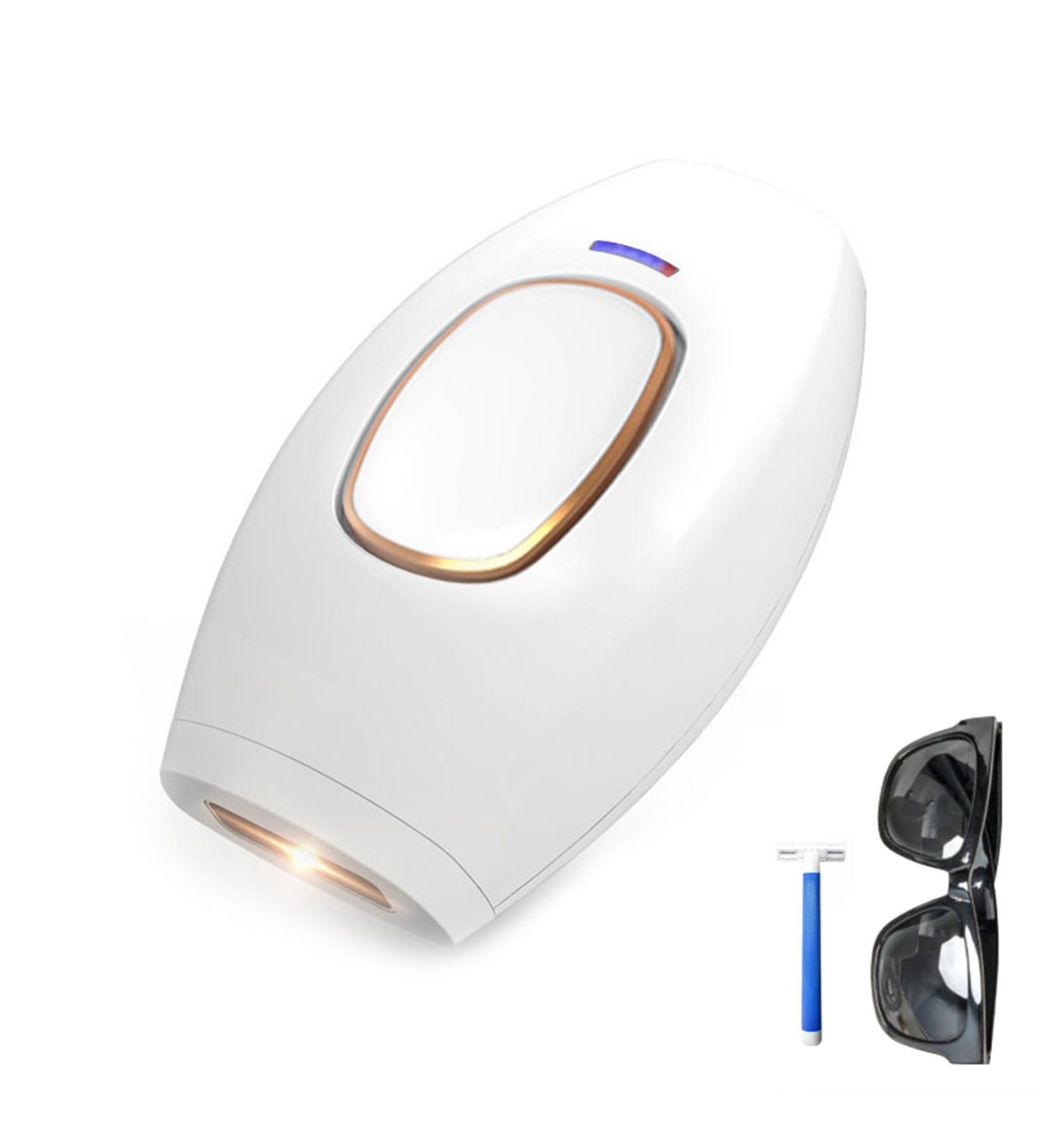 PureGlow Hair Removal IPL Hair Removal Device Permanent Hair Removal Device with 5 Energy Levels Painless Hair Removal for Women and Men Hair Remover for Facial Legs Arms Body (White) - Buy Online on GoSupps.com