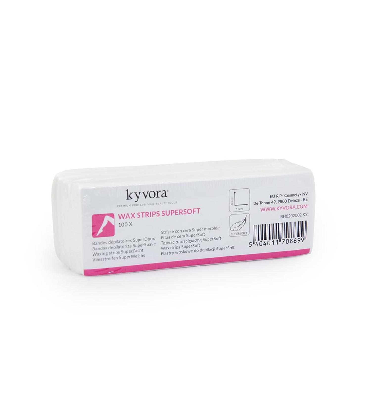 Kyvora Professional Hair Removal Board Strips 100 Soft Wax & Sugar Strips for Face & Small Areas 3.5 cm x 10 cm - Buy Online on GoSupps.com