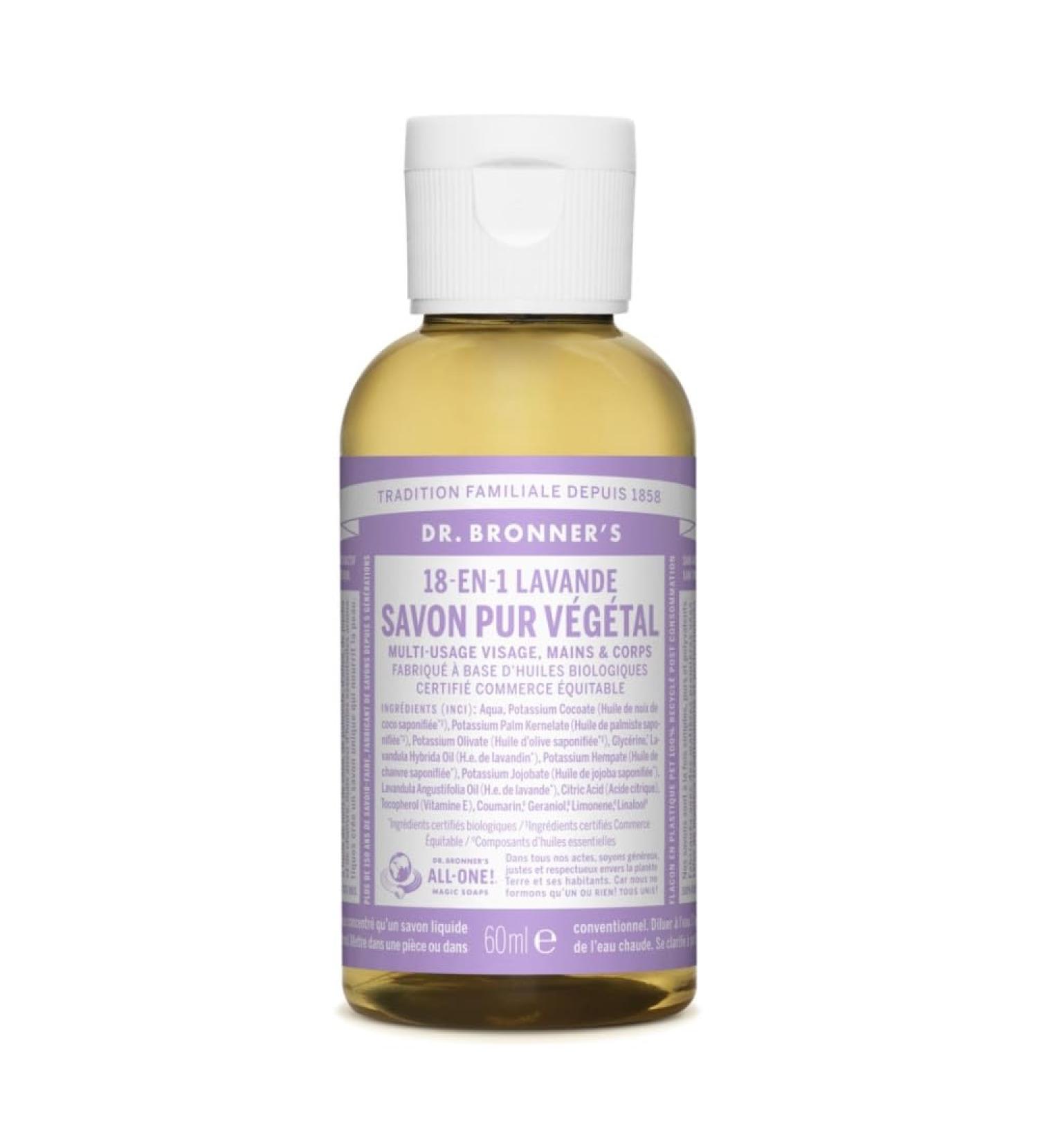  Dr. Bronner's Dr Bronner's Lavender Liquid Soap 60ml - Buy Online on GoSupps.com