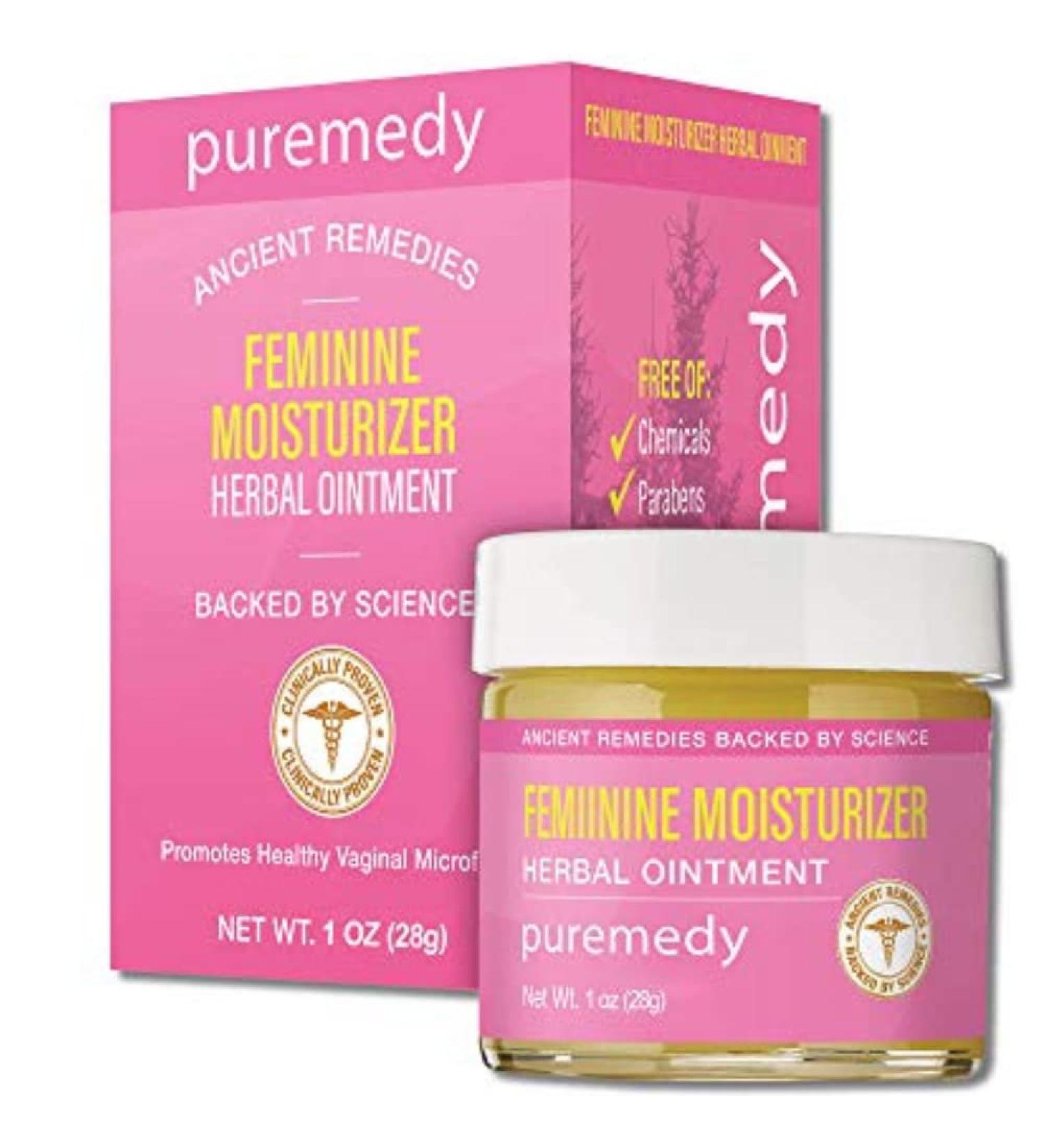 Puremedy Feminine Moisturizing Herbal Salve for Vaginal Dryness - 1oz Organic Treatment for Women's Health - Buy Online on GoSupps.com