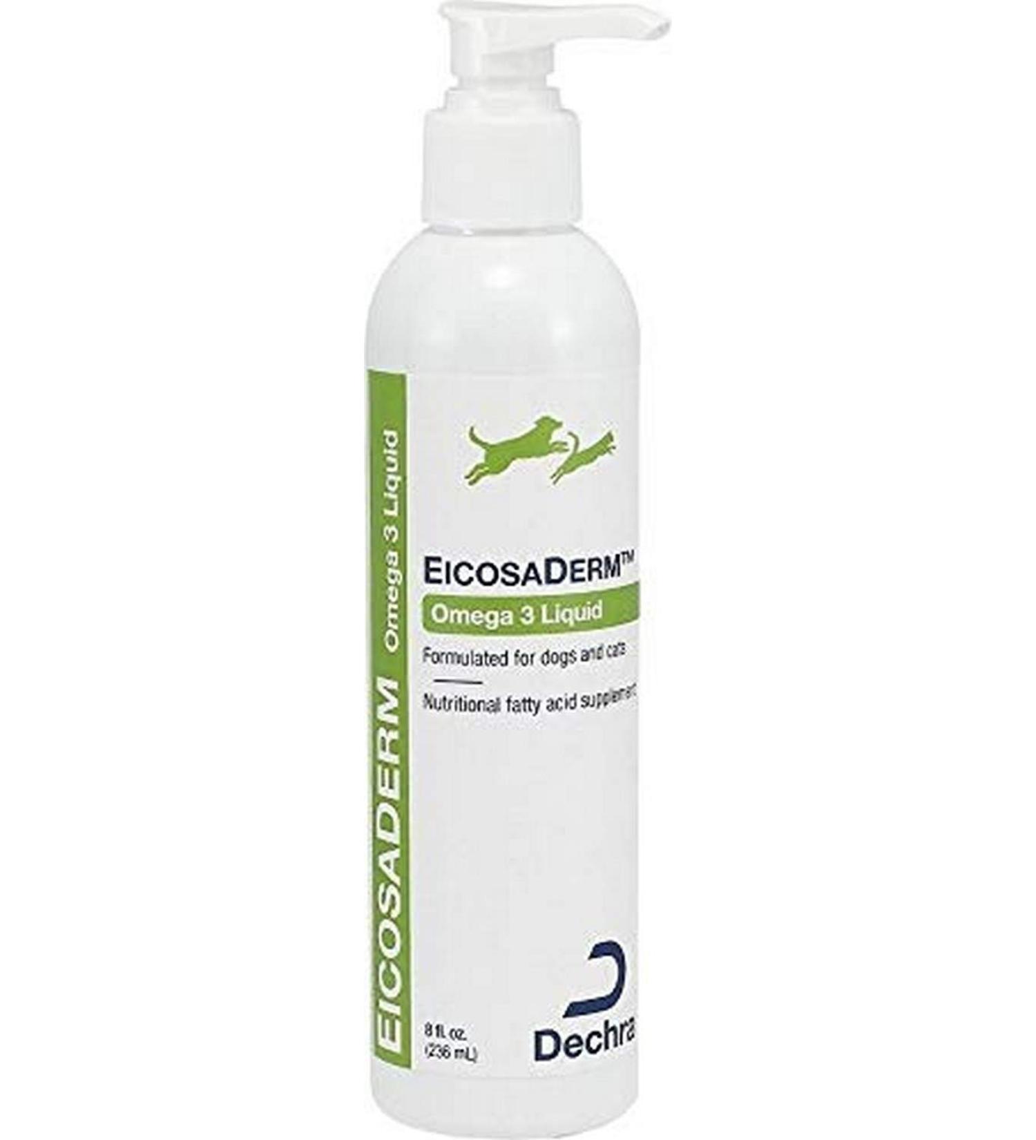 Dechra 192959807226 EicosaDerm Omega 3 Liquid Dog & Cat Nutritional Supplement 8 oz