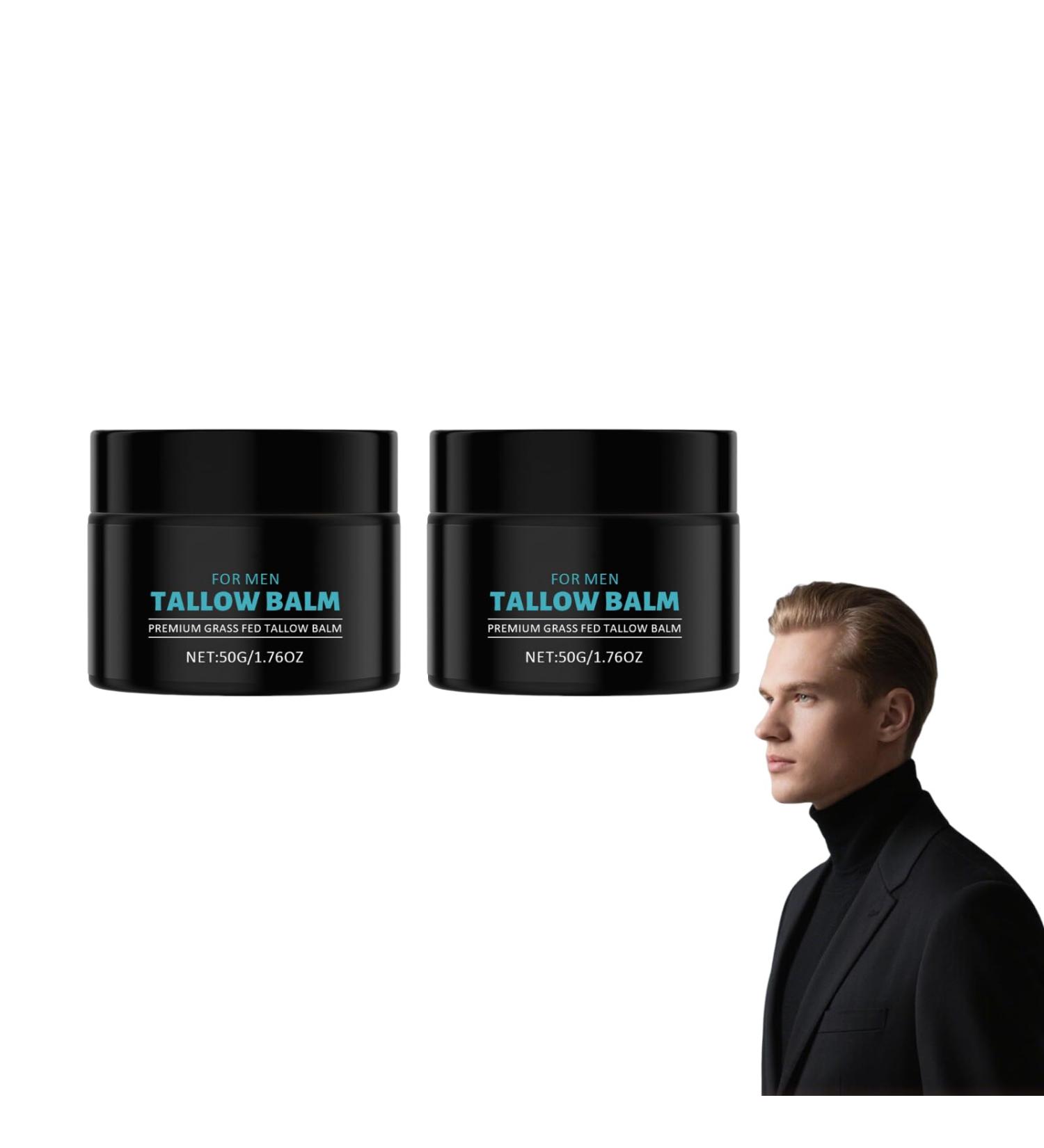 VKaoess Wrinkle Defense Tallow Balm for Men Grass Fed Beef Tallow Face Moisturizer Moisturizing Face Cream for Men Unscented Whipped Tallow Balm for Skin Care 50g 2 Quantity - Buy Online on GoSupps.com
