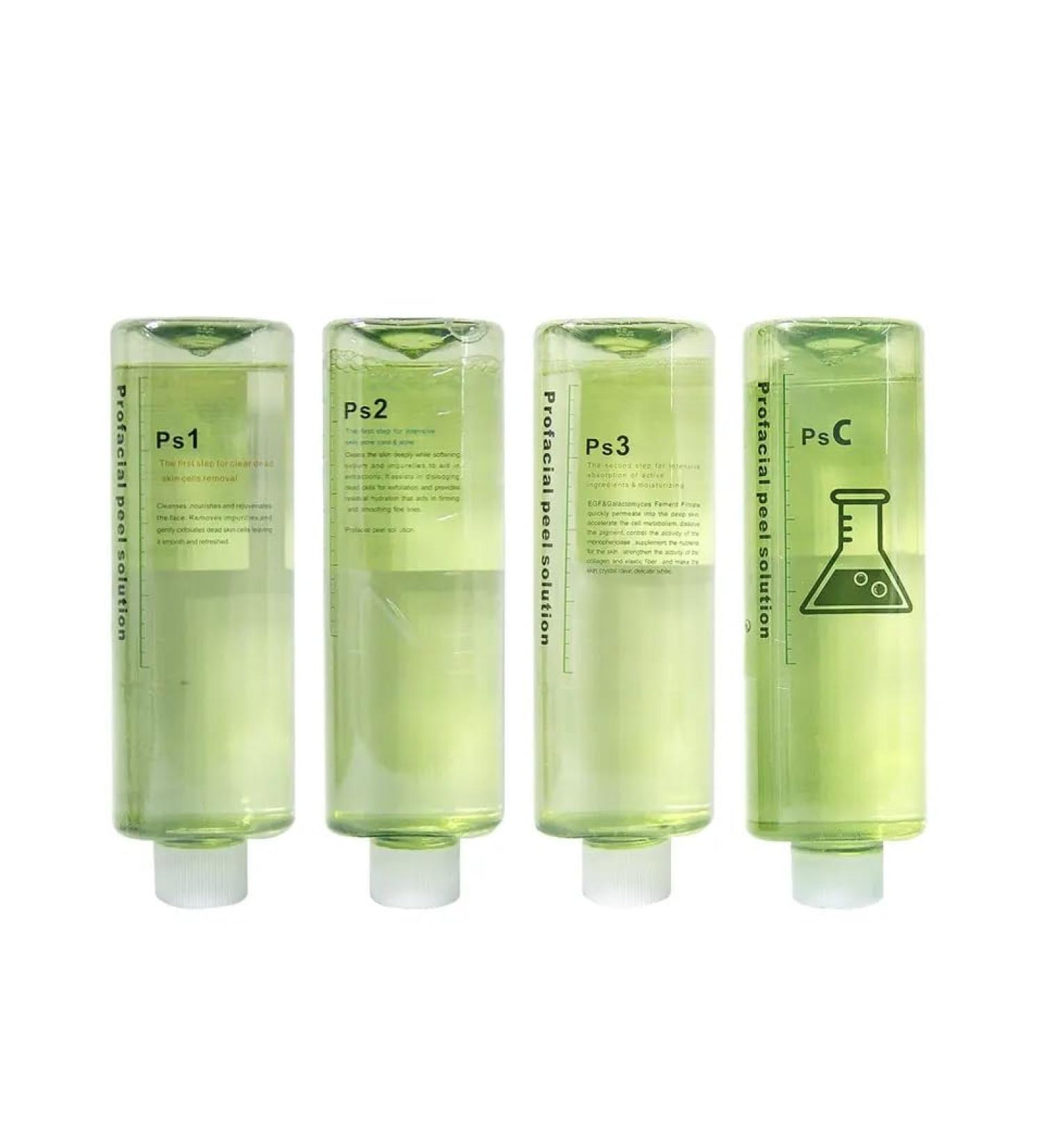 Aquafacial Lot de 4 flacons de solution exfoliante hydratante pour visage 500 ml BMTLAB