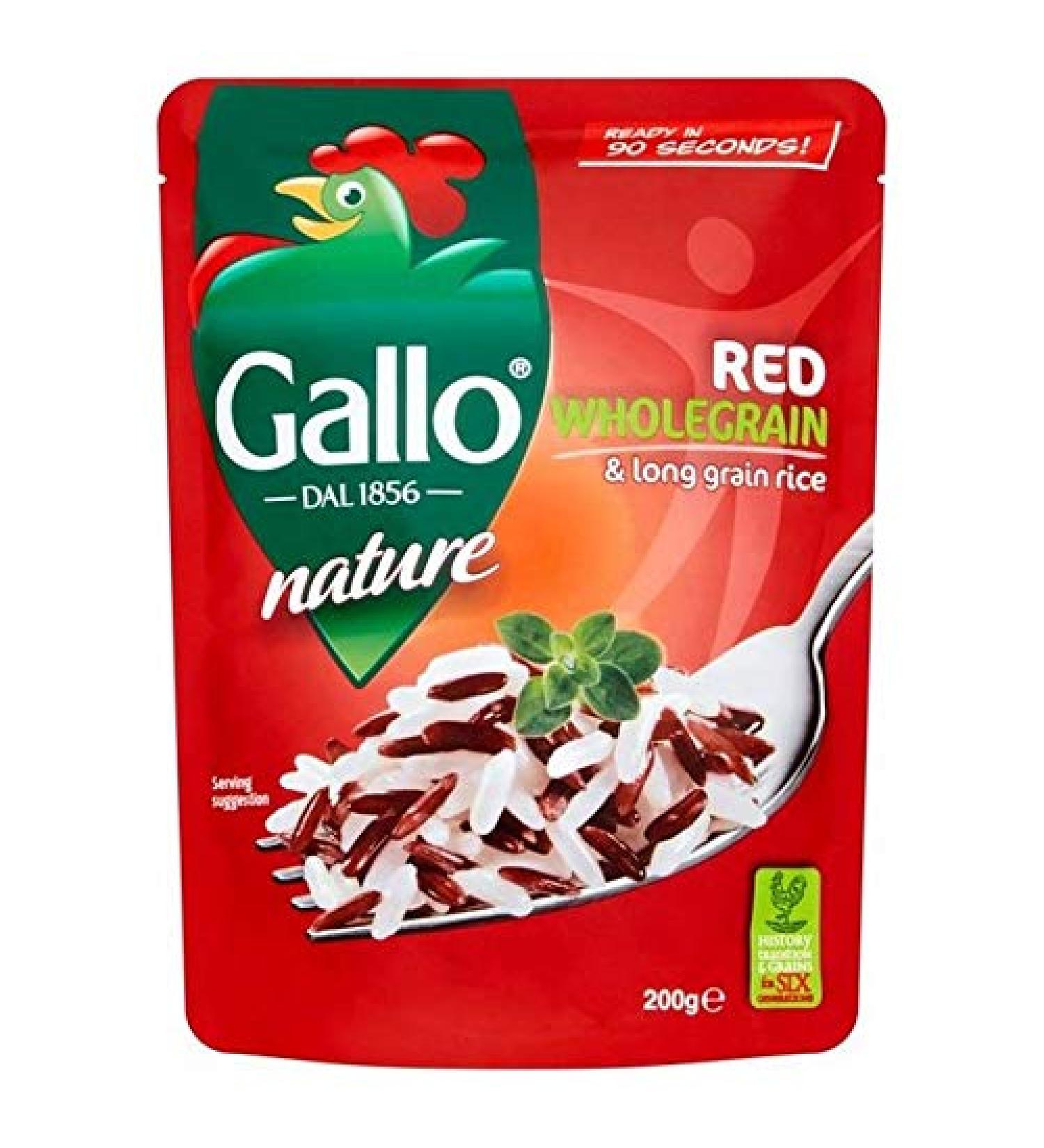 Riso Gallo Riso Gallo Micro pochette rouge wholegrain rice pouch 200 g