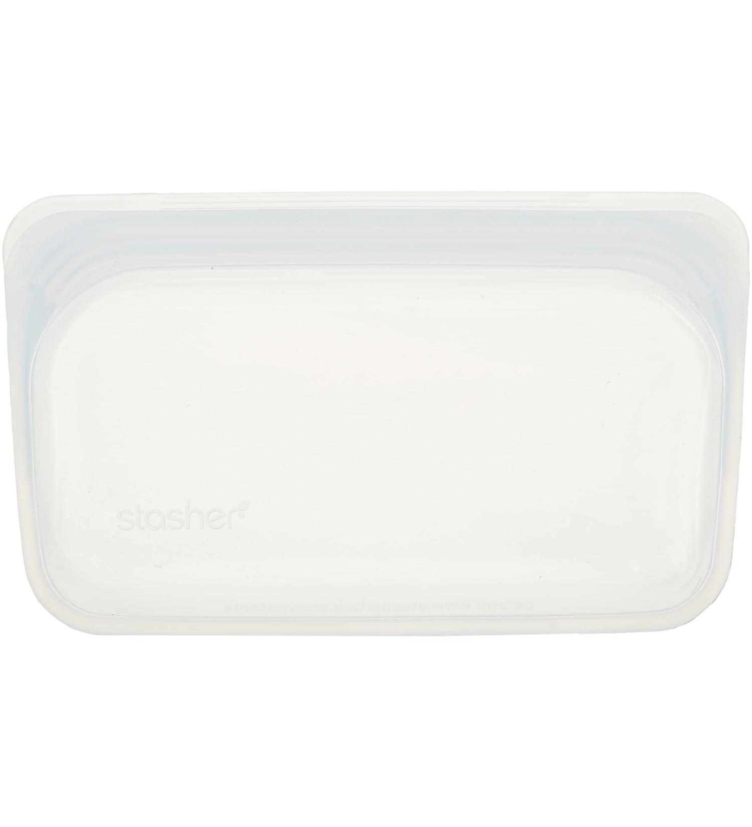 Stasher Clear Silicone Snack Bag - Reusable 9.9 fl oz (Small) | Eco-Friendly Food Storage - Buy Online on GoSupps.com