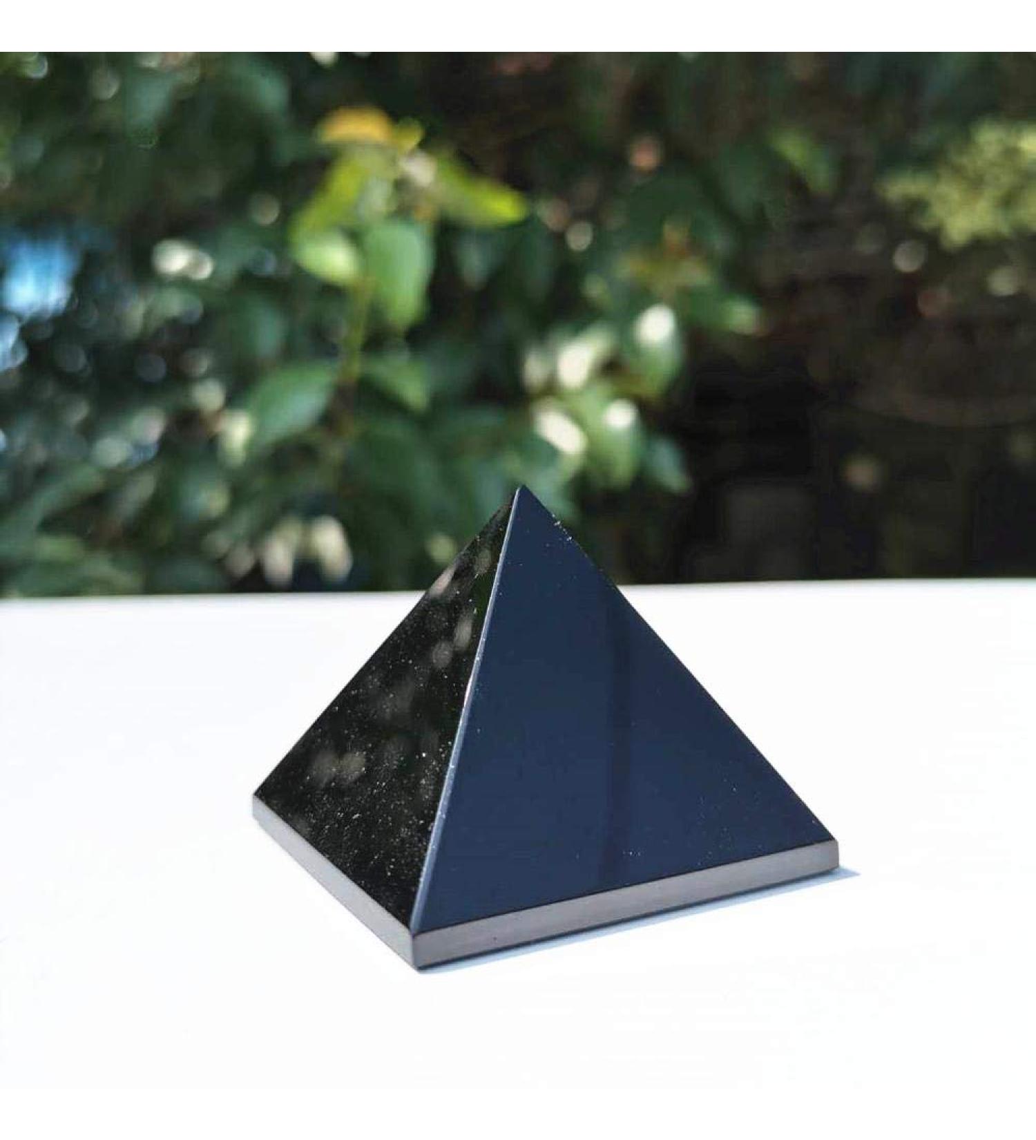 40mm Black Obsidian Pyramid Crystal Stone - Stones - Chakra Reiki Balancing - Buy Online on GoSupps.com